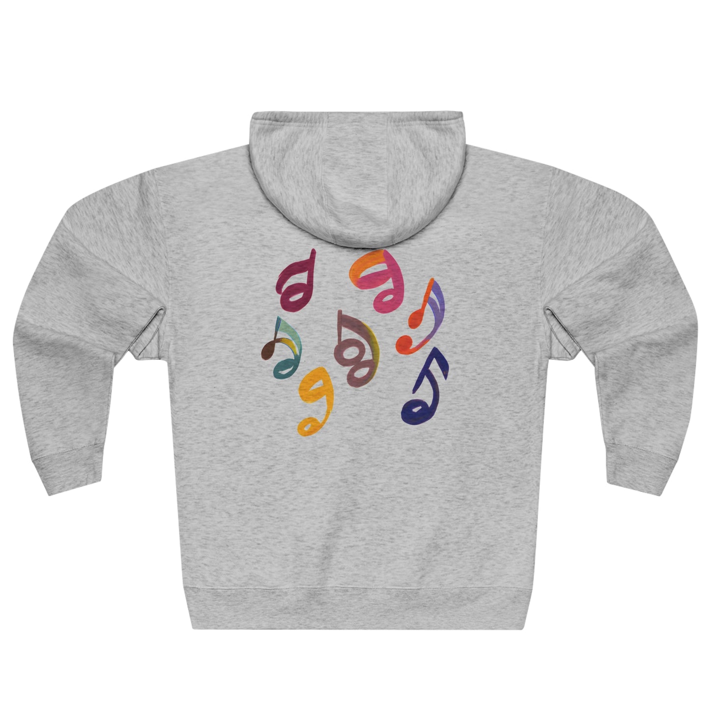 Notes of Inspiration: Unisex Guitar Watercolor Full Zip Hoodie
