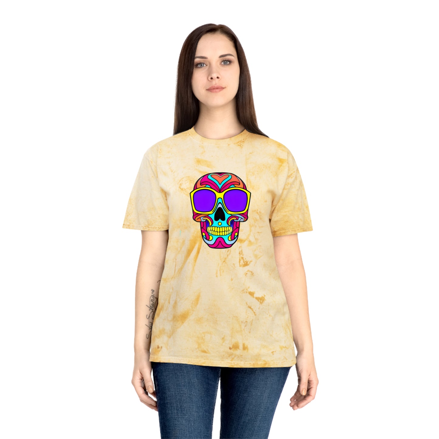 Infinite Imagination: Unisex Psychedelic Skull Tee