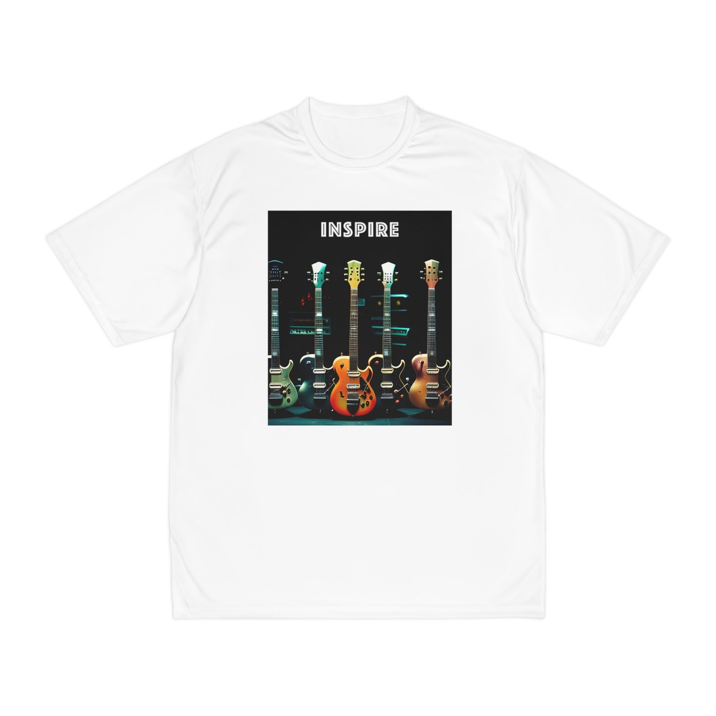 Amplify Your Inspiration: Men's Performance Guitar Tee