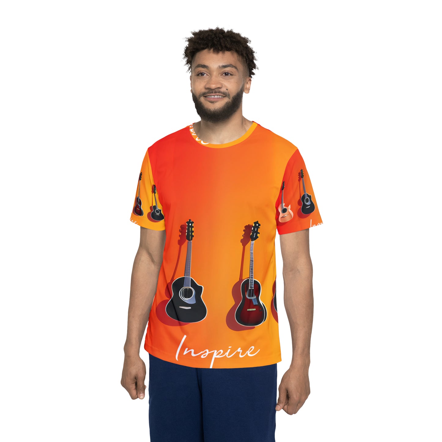 Gradient Grooves: Guitar Ensemble Inspire Sports Jersey