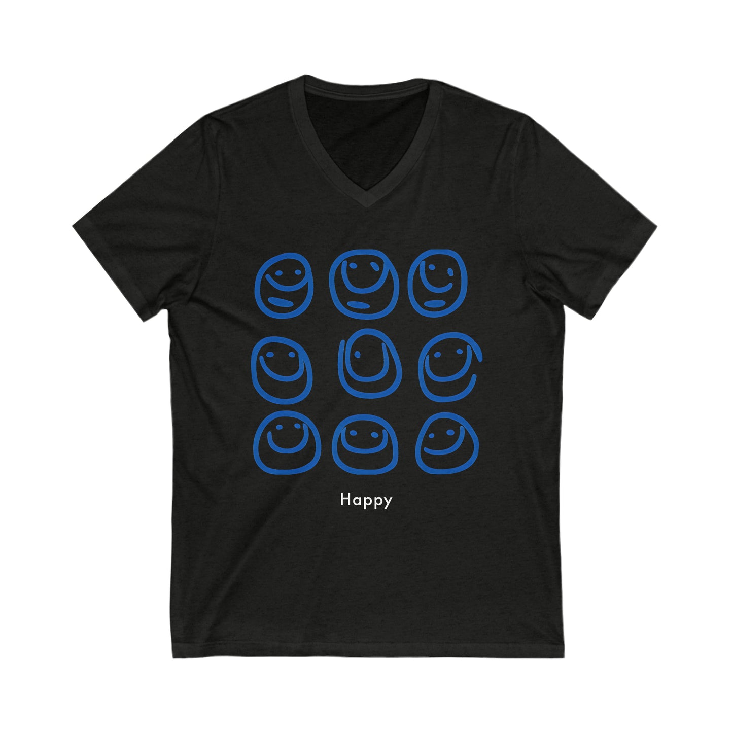 Playful Smiles Unisex V-Neck Tee - Embrace the Joy of Simple Pleasures