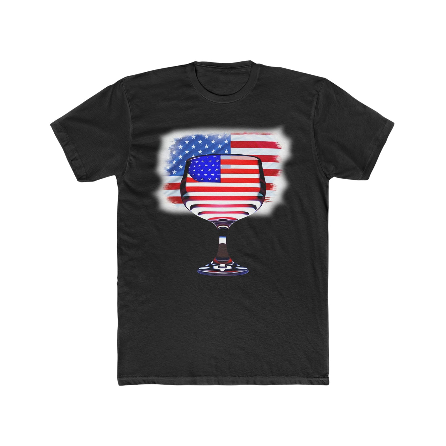 Toast to Freedom: Men's Staple Tee with AI-Generated 'USA Love' Design