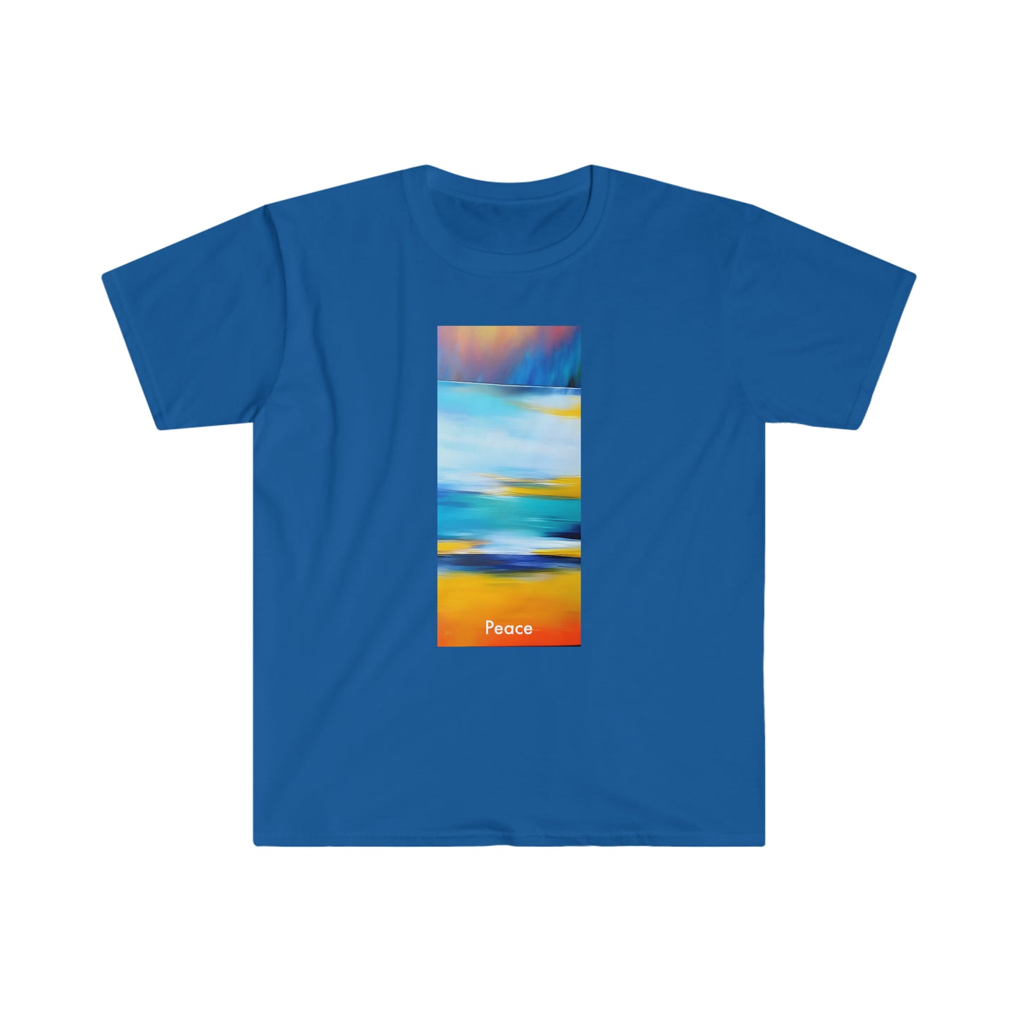 Sunset Serenity: Abstract Peace Unisex Softstyle T-Shirt