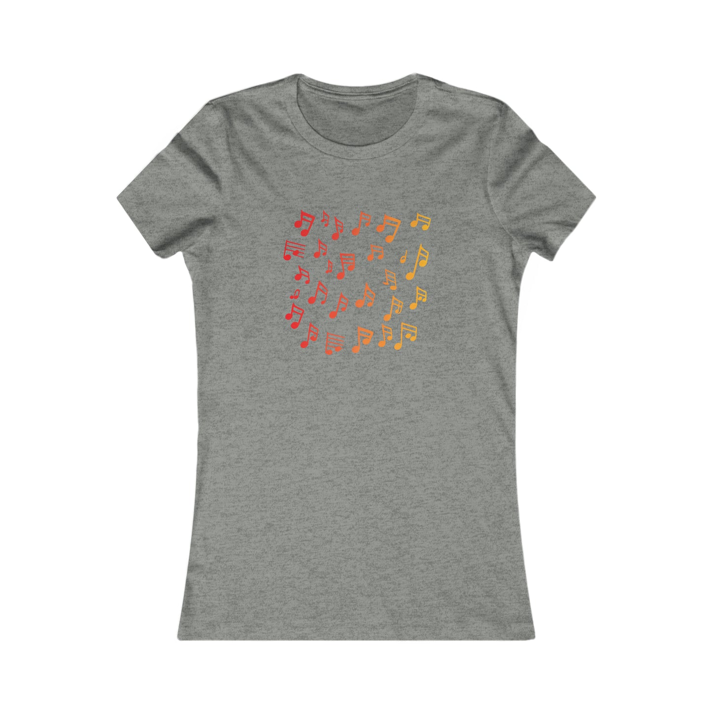 Symphony of Inspiration: Women's Gradient Notes Favorite Tee