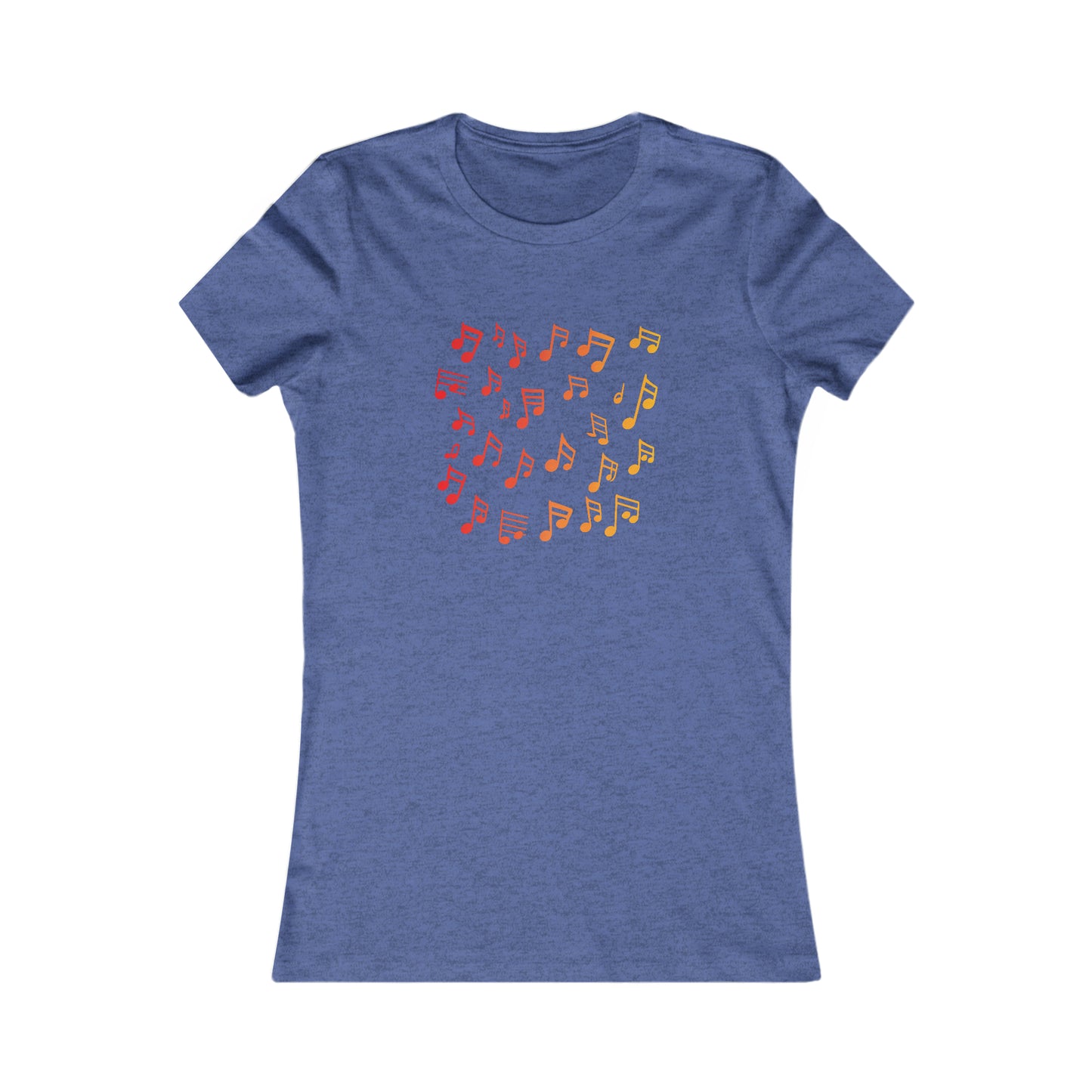 Symphony of Inspiration: Women's Gradient Notes Favorite Tee
