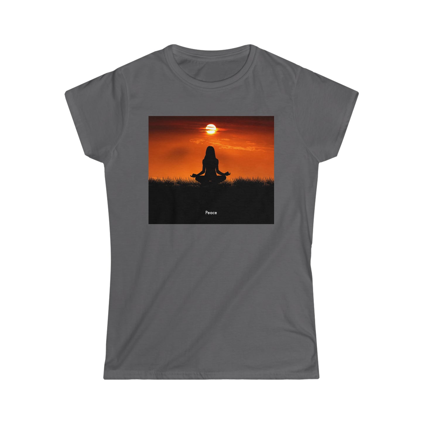 Find Your Zen with the Peace Women's Softstyle Tee - An AI Masterpiece