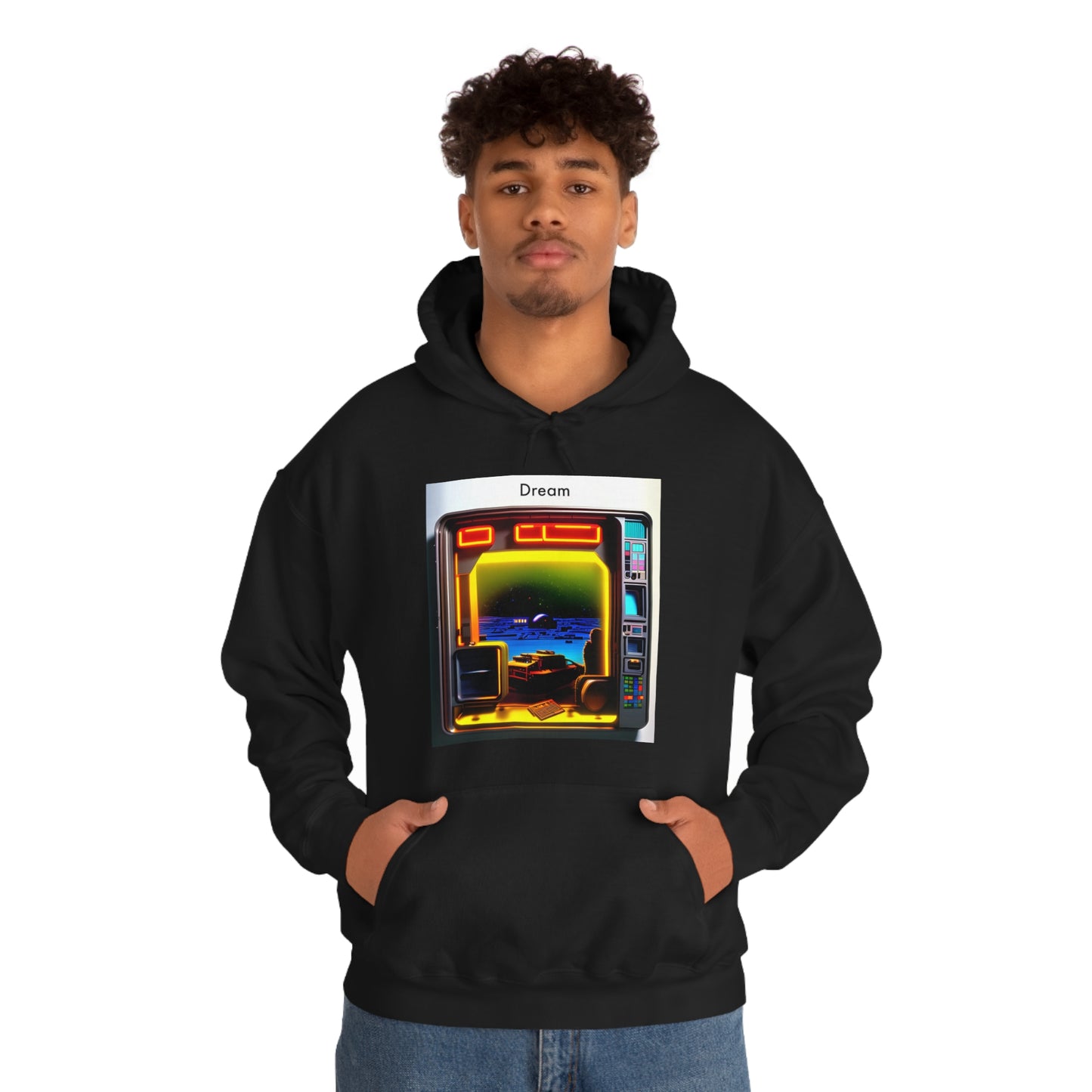Techno-Dreamscapes: AI-Created Hooded Sweatshirt for the Visionaries