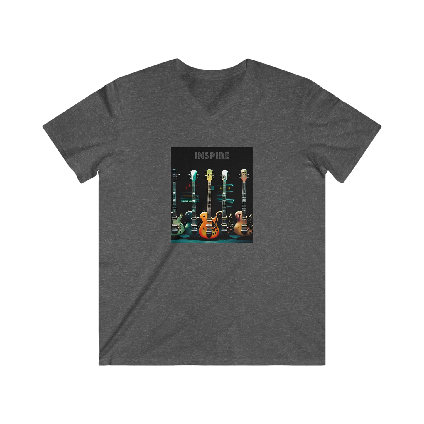 Soundscapes Unleashed Men's Fitted V-Neck Short Sleeve Tee