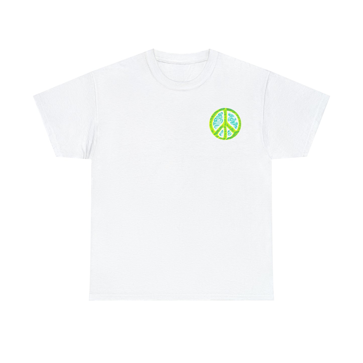 Peaceful Expression: Unisex Pastel Peace Sign Tee