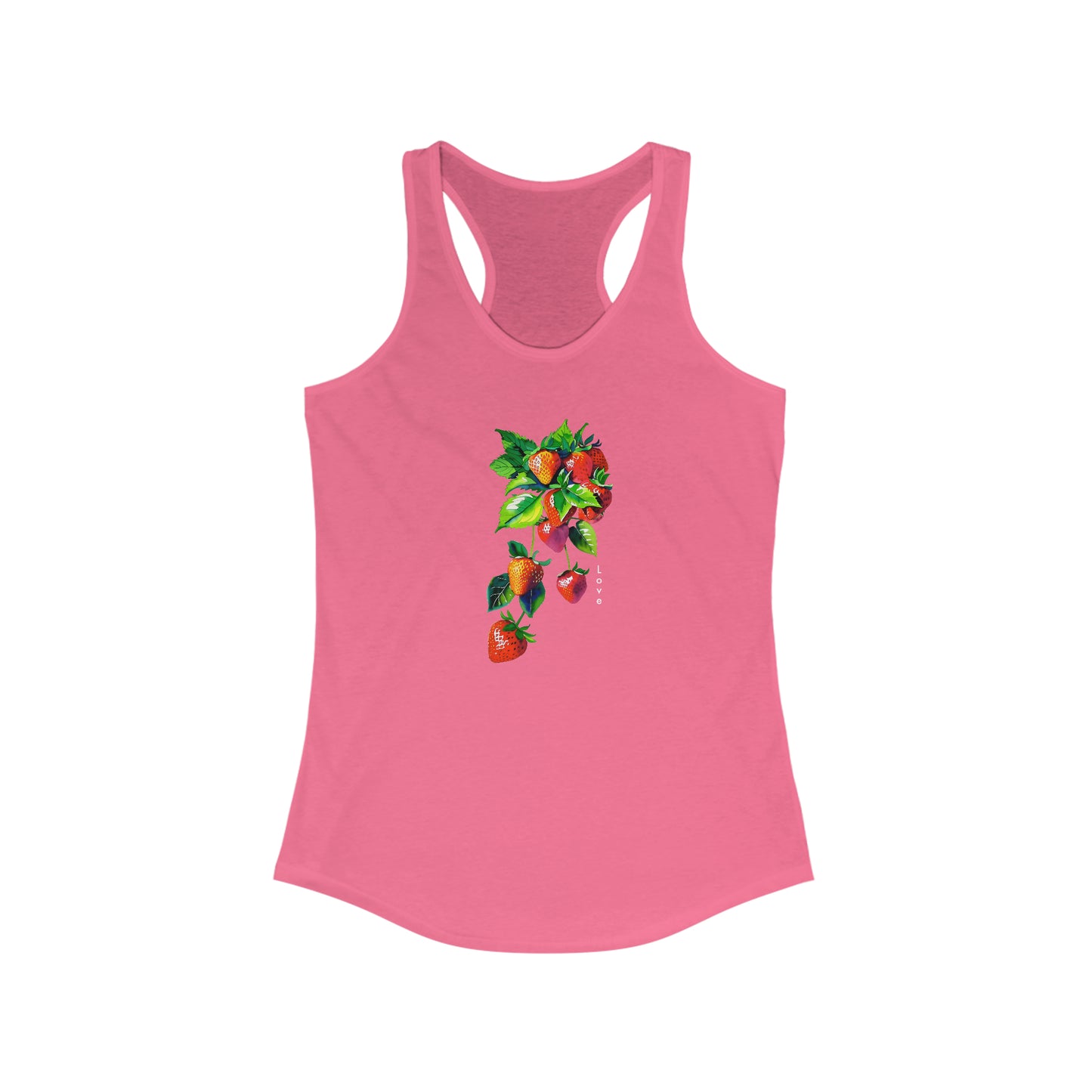 Stay Cool with Strawberry Love: Trendy Women's Racerback Tank