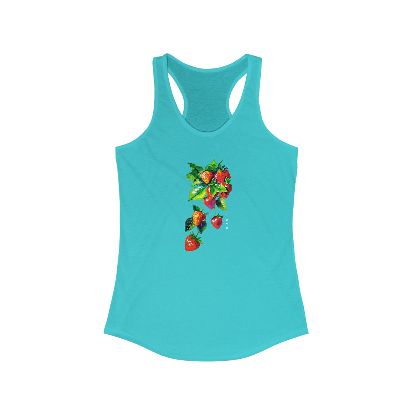 Stay Cool with Strawberry Love: Trendy Women's Racerback Tank