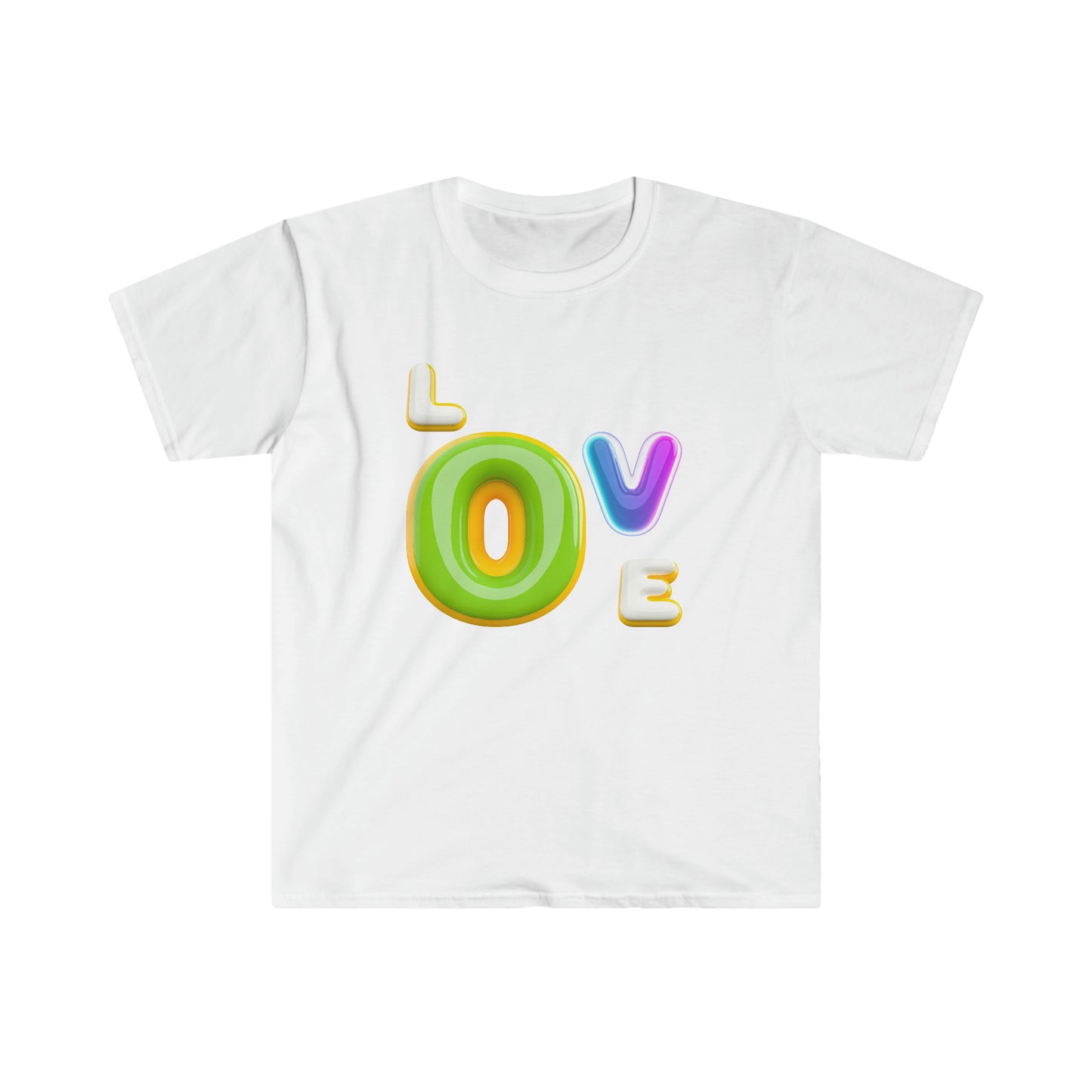 Playful Love: AI-Generated 3D Letter Design Unisex T-Shirt