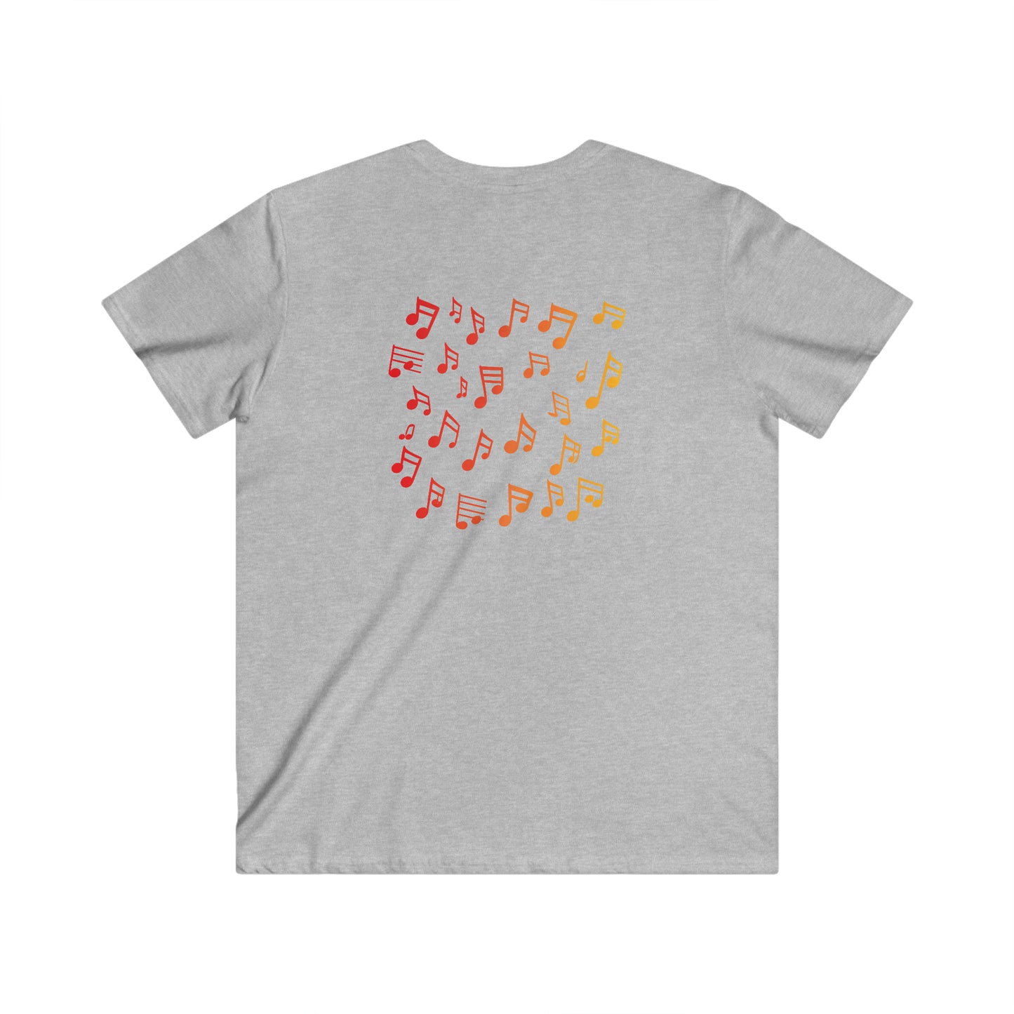 Chromatic Inspiration: Inspire Music Notes V-Neck Tee