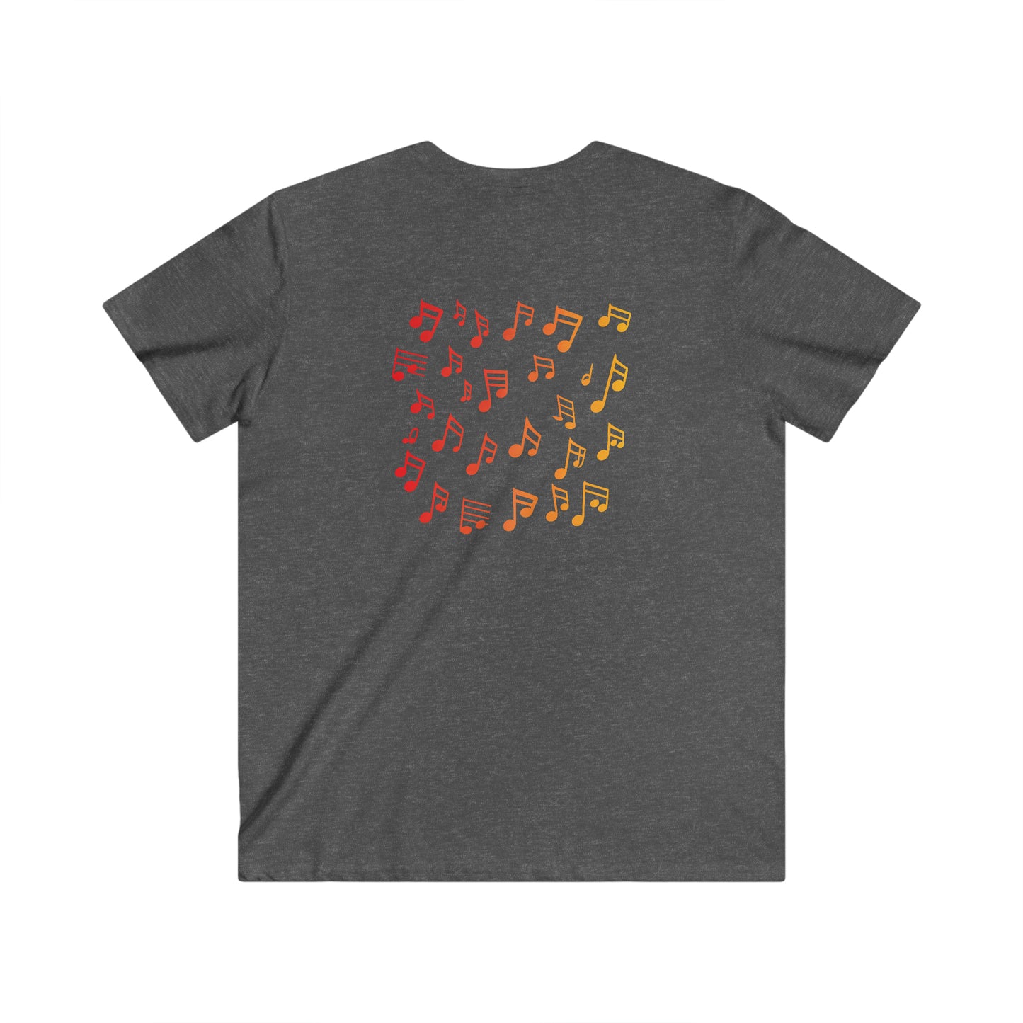 Chromatic Inspiration: Inspire Music Notes V-Neck Tee