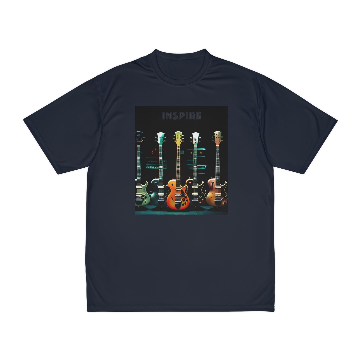 Amplify Your Inspiration: Men's Performance Guitar Tee
