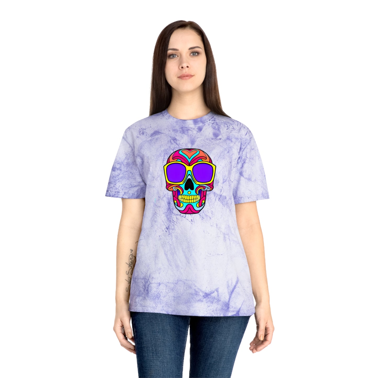 Infinite Imagination: Unisex Psychedelic Skull Tee