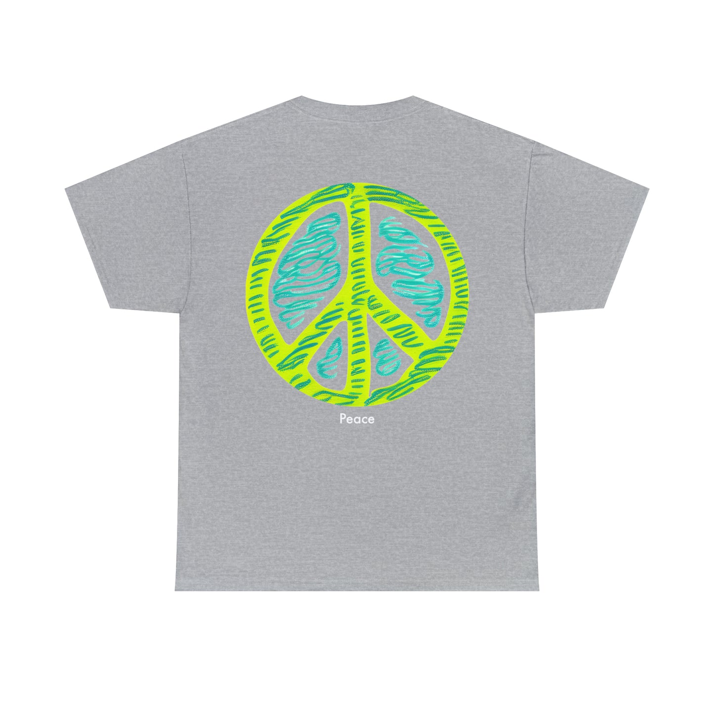 Peaceful Expression: Unisex Pastel Peace Sign Tee