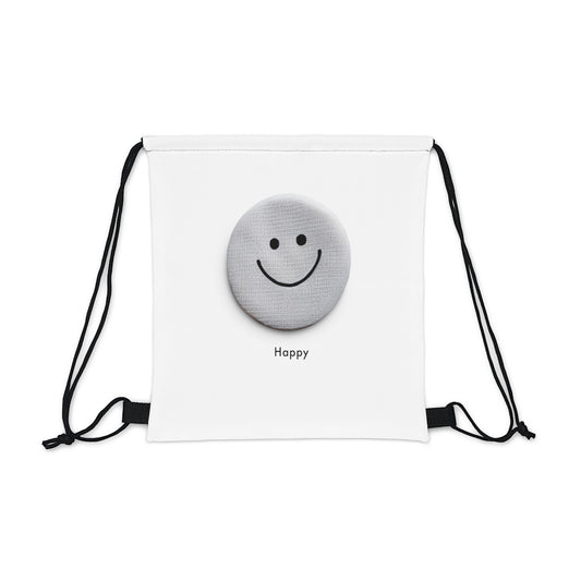 Happy Vibes Outdoor Drawstring Bag - Carry Smiles On-the-Go