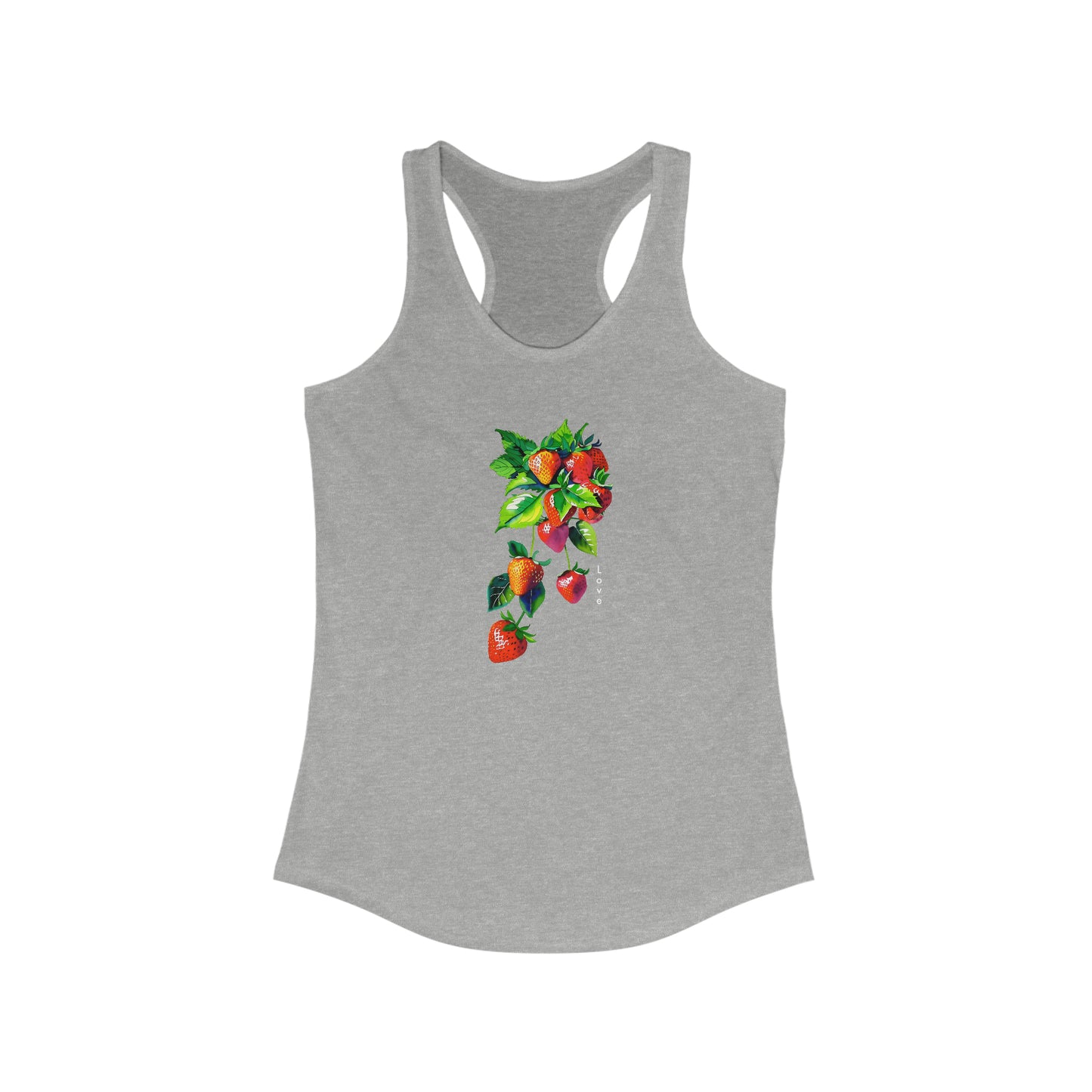 Stay Cool with Strawberry Love: Trendy Women's Racerback Tank