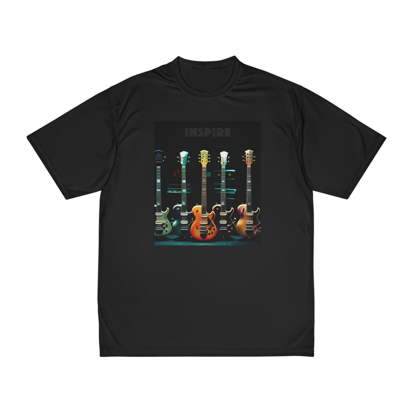 Amplify Your Inspiration: Men's Performance Guitar Tee