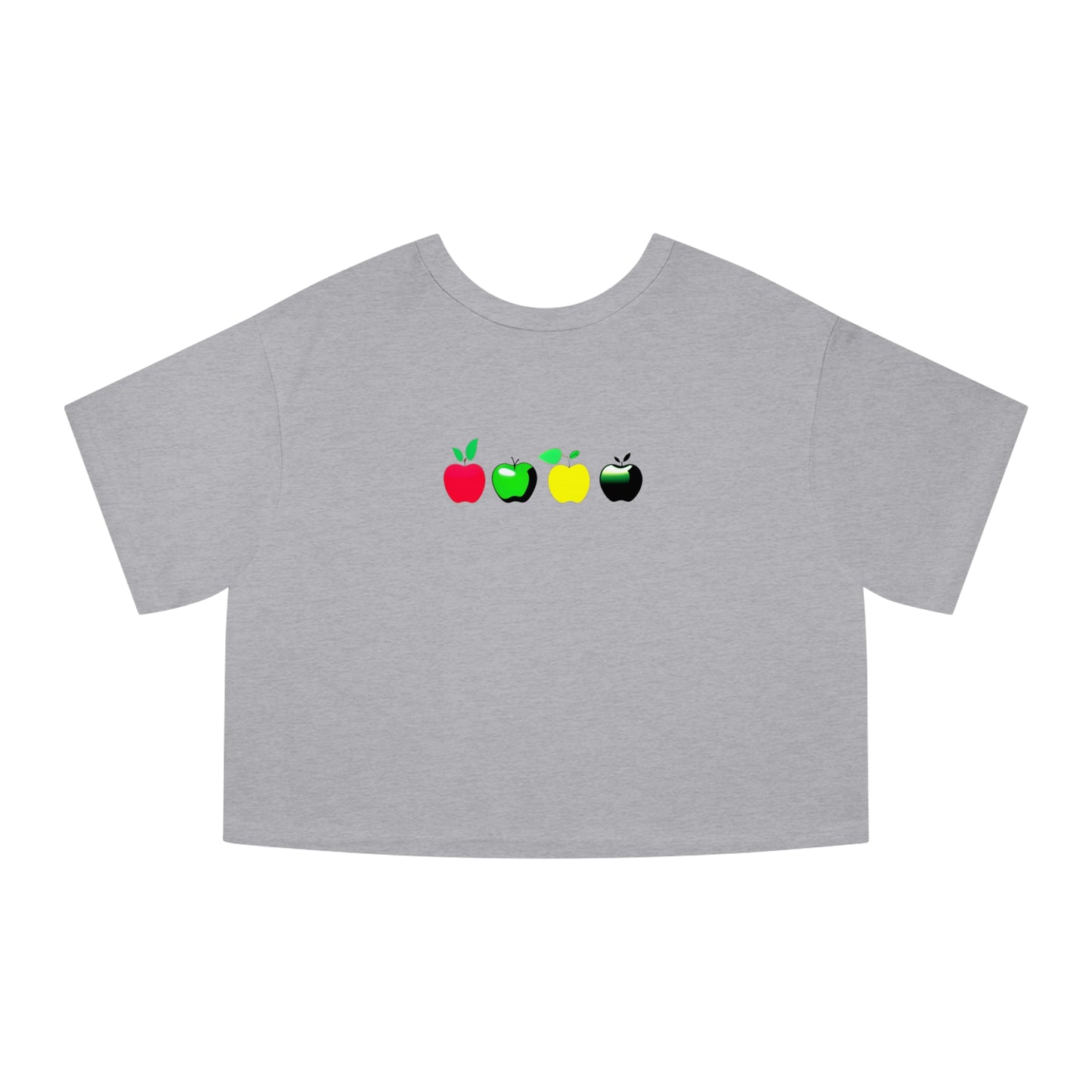 Champion Women's Cropped T-Shirt - Inspire with Colorful Apples