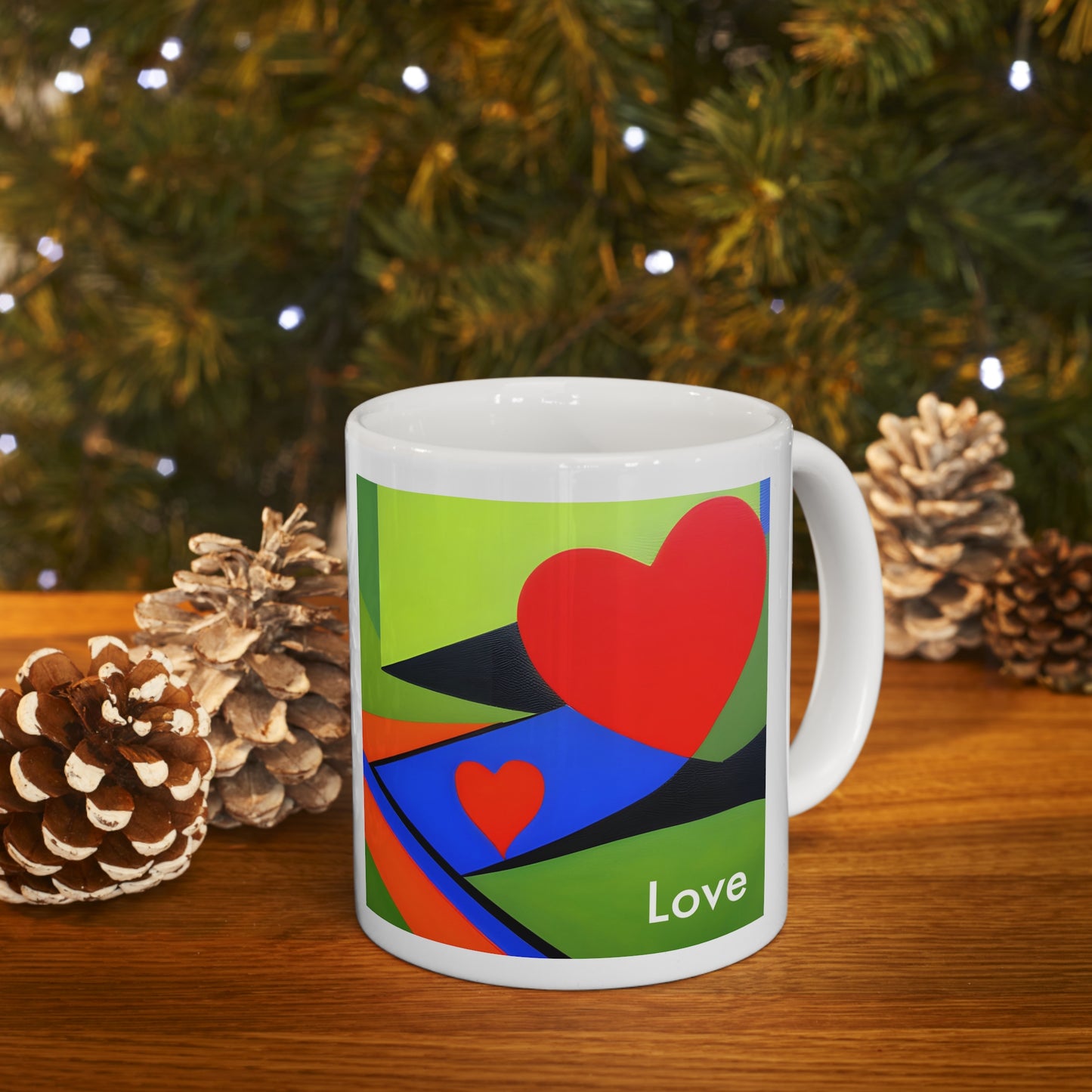 Artistic Love Sips: AI-Generated Ceramic Coffee Mug