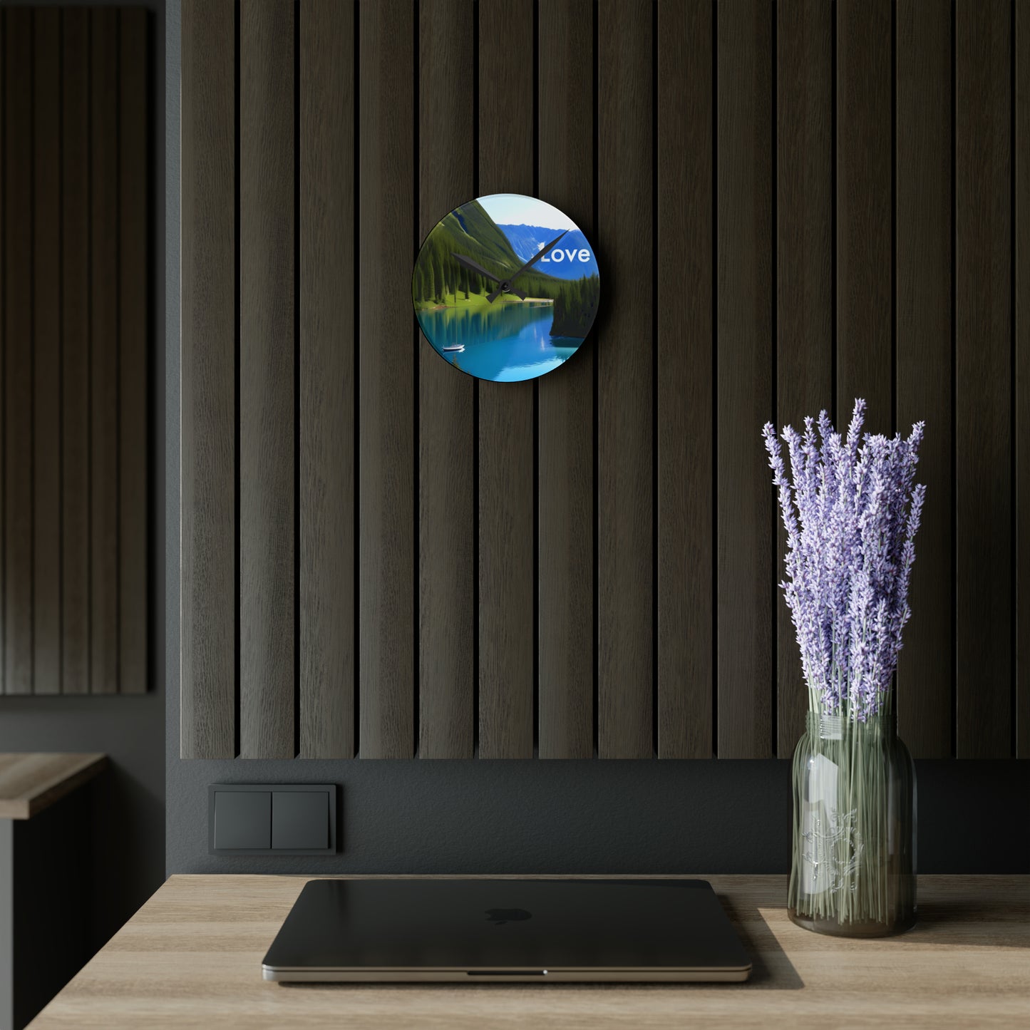 Timeless Love: AI-Generated Acrylic Wall Clock