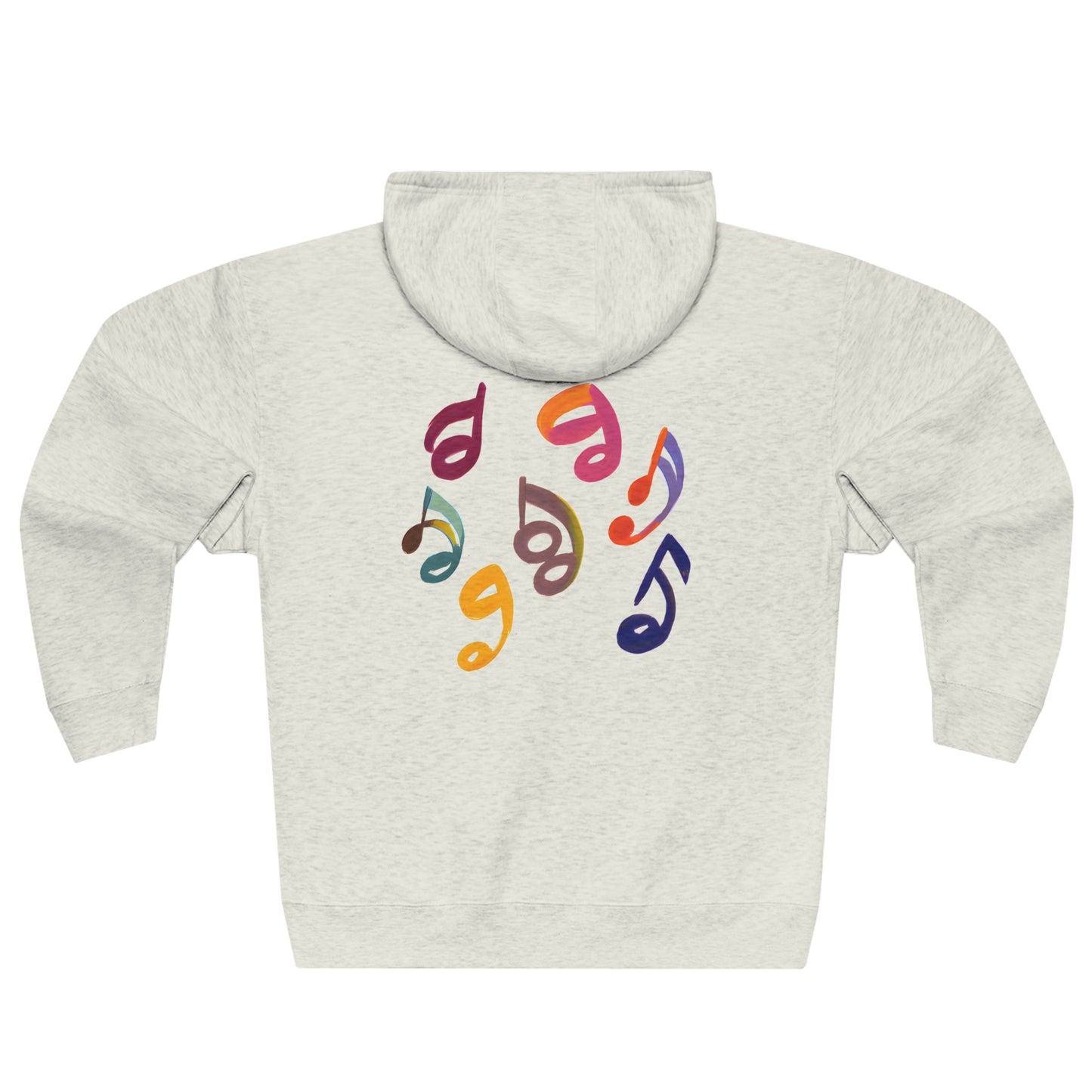 Notes of Inspiration: Unisex Guitar Watercolor Full Zip Hoodie