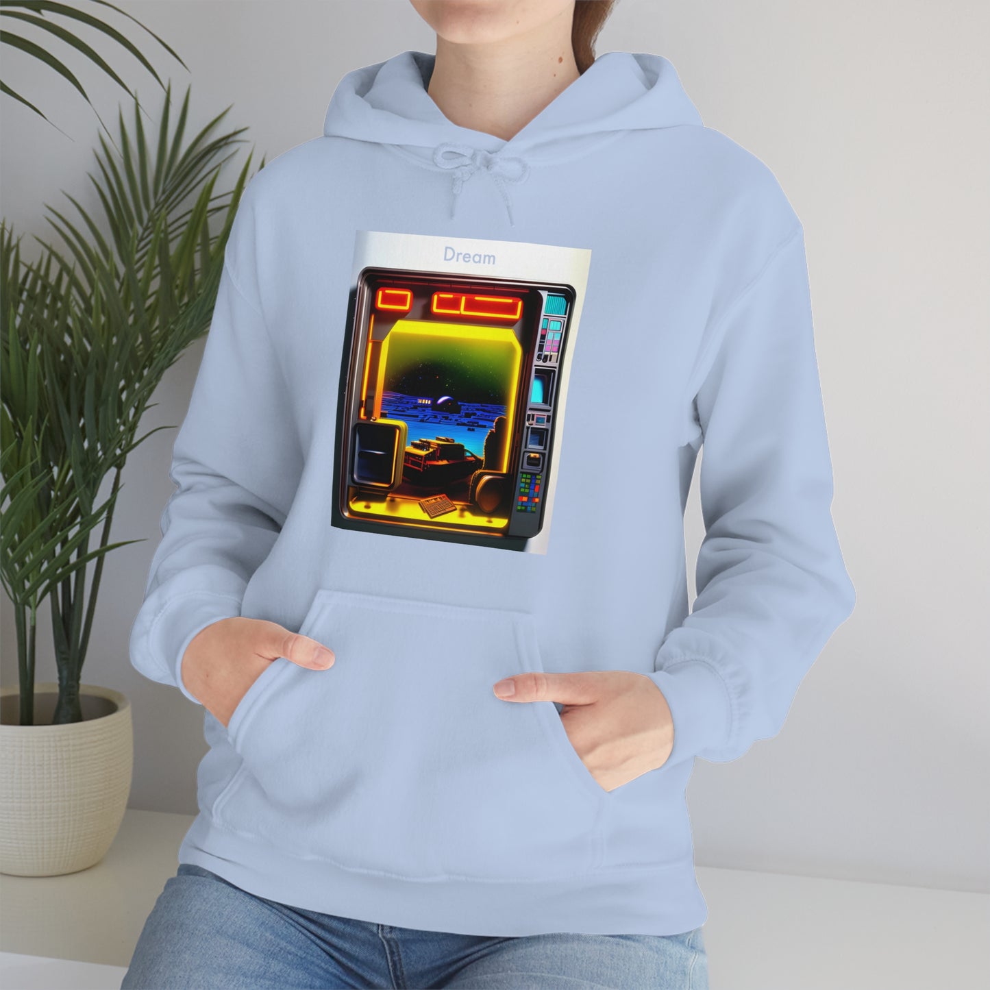 Techno-Dreamscapes: AI-Created Hooded Sweatshirt for the Visionaries