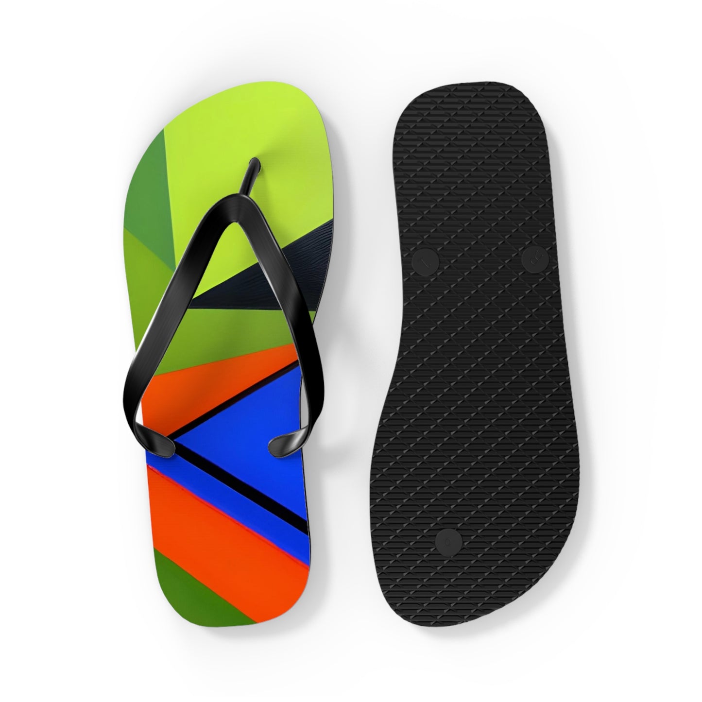Abstract Love Vibe: AI-Generated Flip Flops