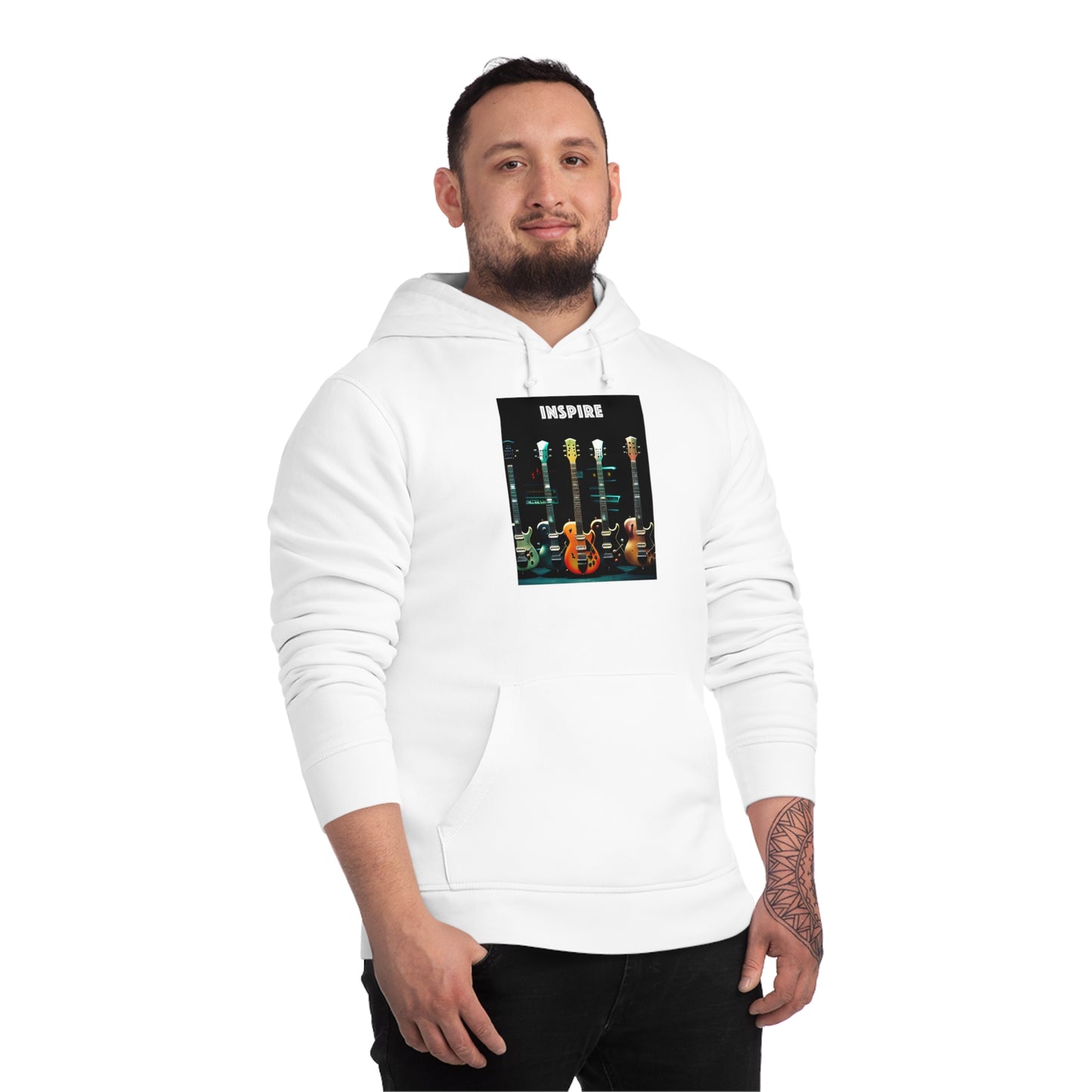 Guitar Serenade: Unisex Inspire Drummer Hoodie