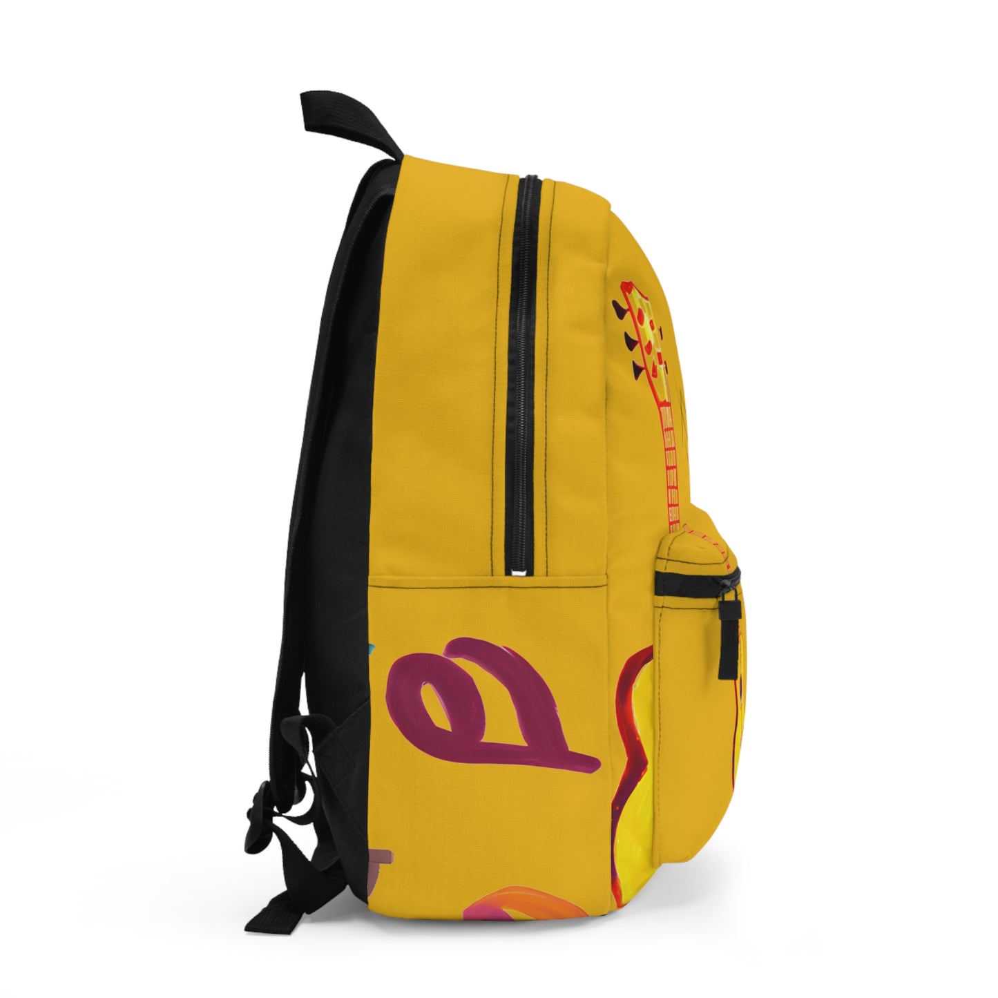 Musical Elegance: Inspire Guitar Watercolor Backpack