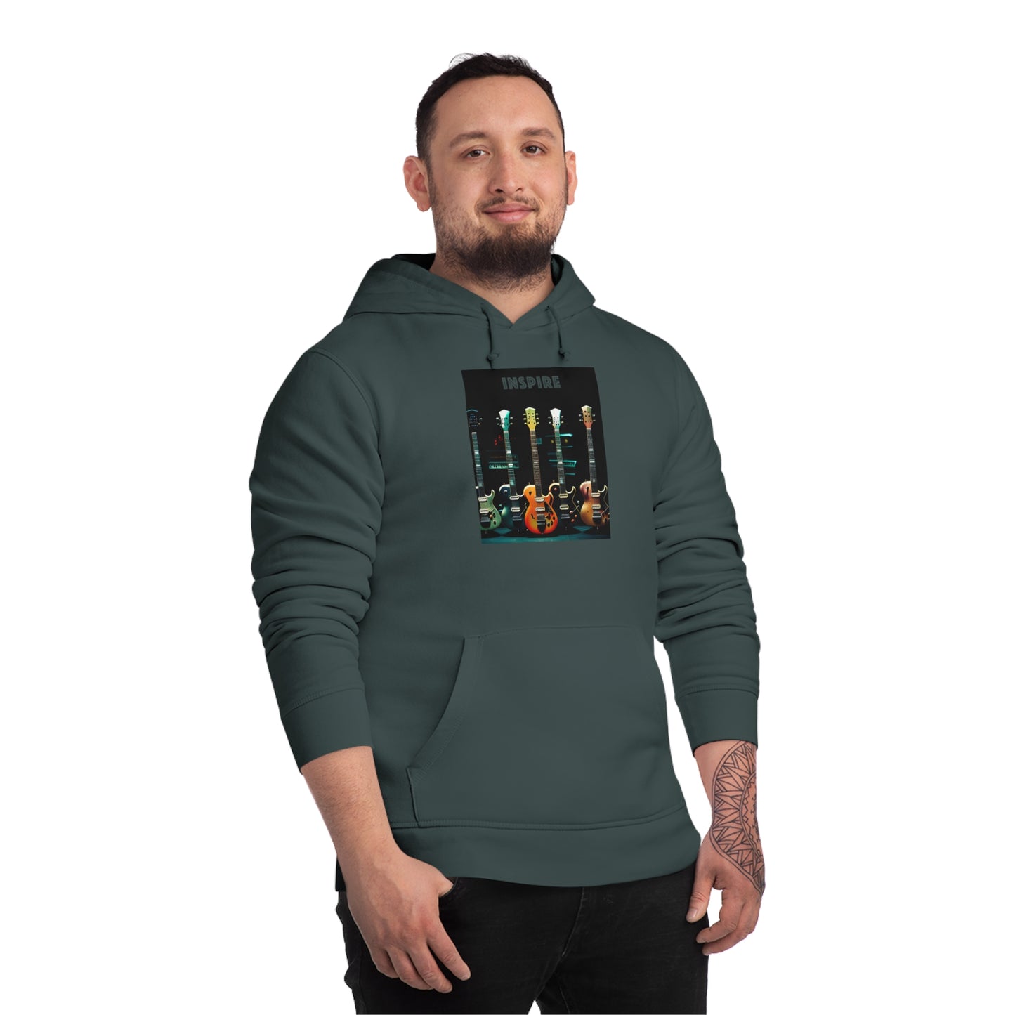 Guitar Serenade: Unisex Inspire Drummer Hoodie
