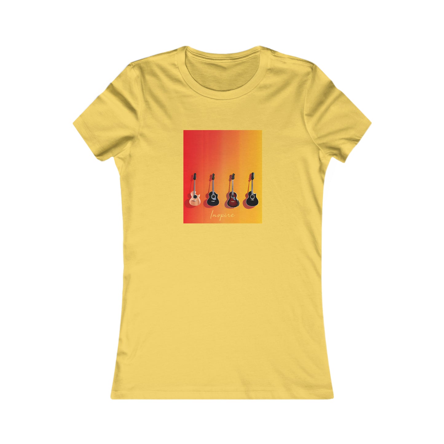 Gradient Melodies: Guitar Ensemble Woman's Favorite Tee