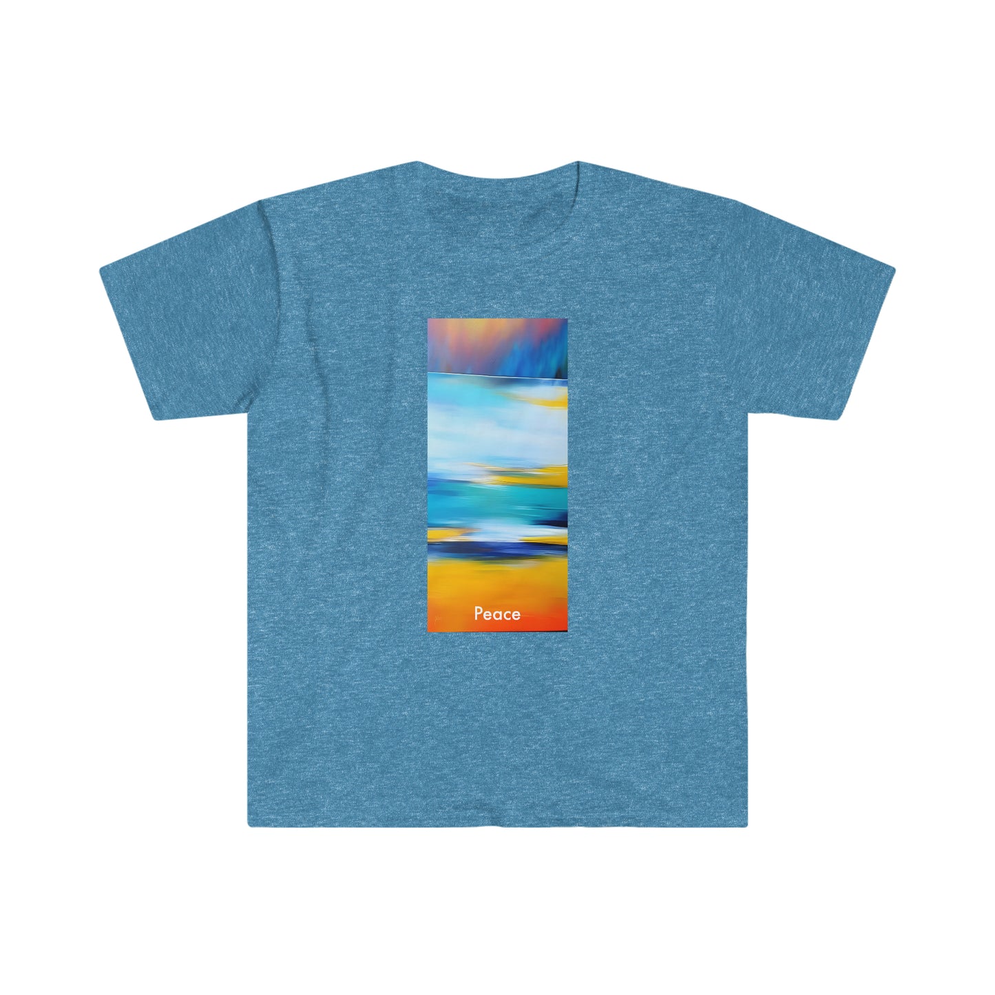 Sunset Serenity: Abstract Peace Unisex Softstyle T-Shirt