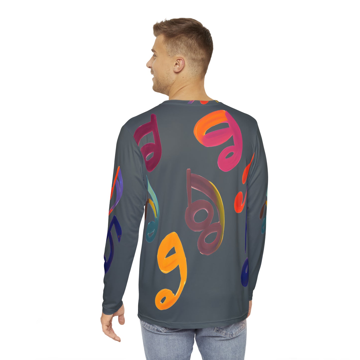 Artistic Harmony: Inspire Guitar Watercolor All Over Print Long Sleeve Shirt