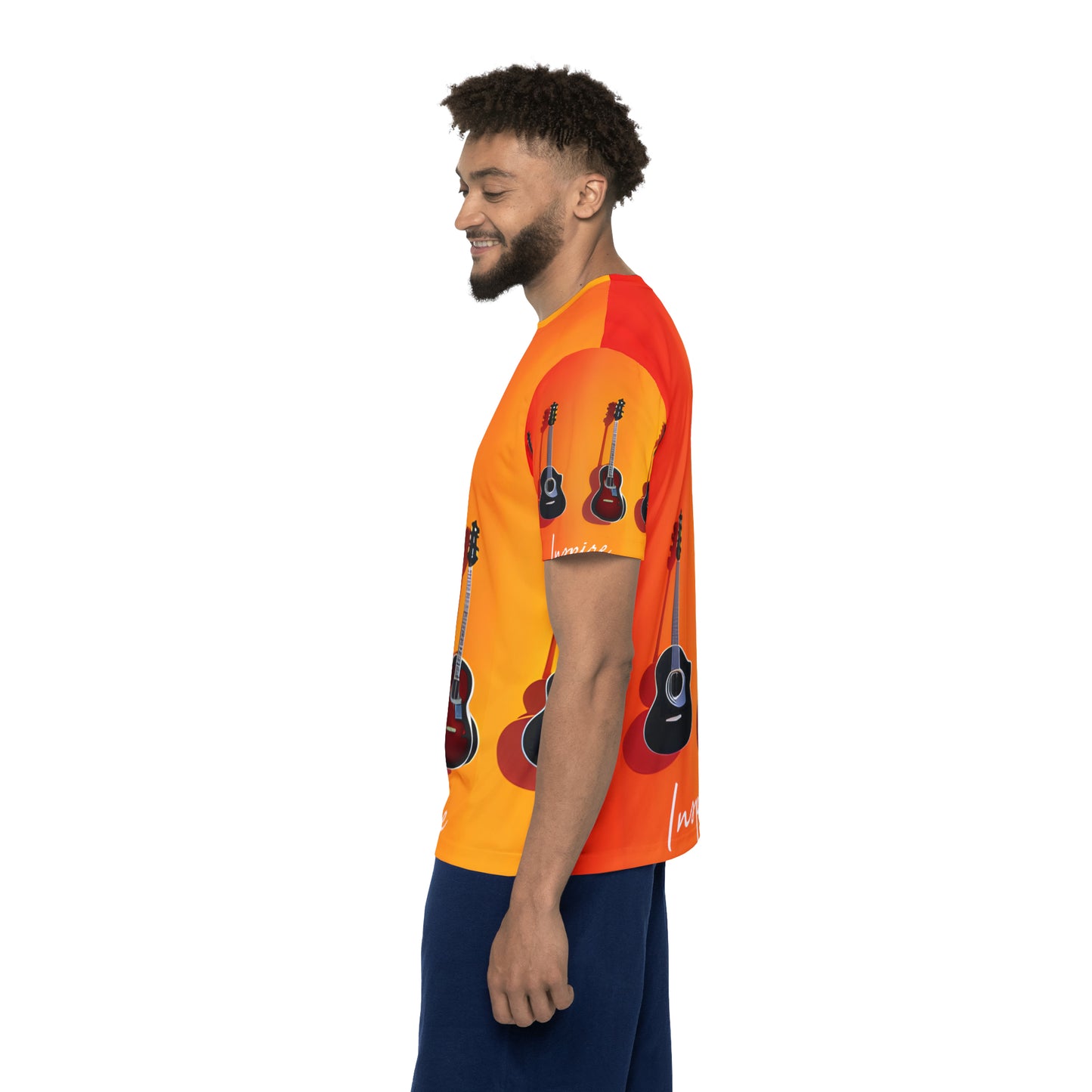 Gradient Grooves: Guitar Ensemble Inspire Sports Jersey