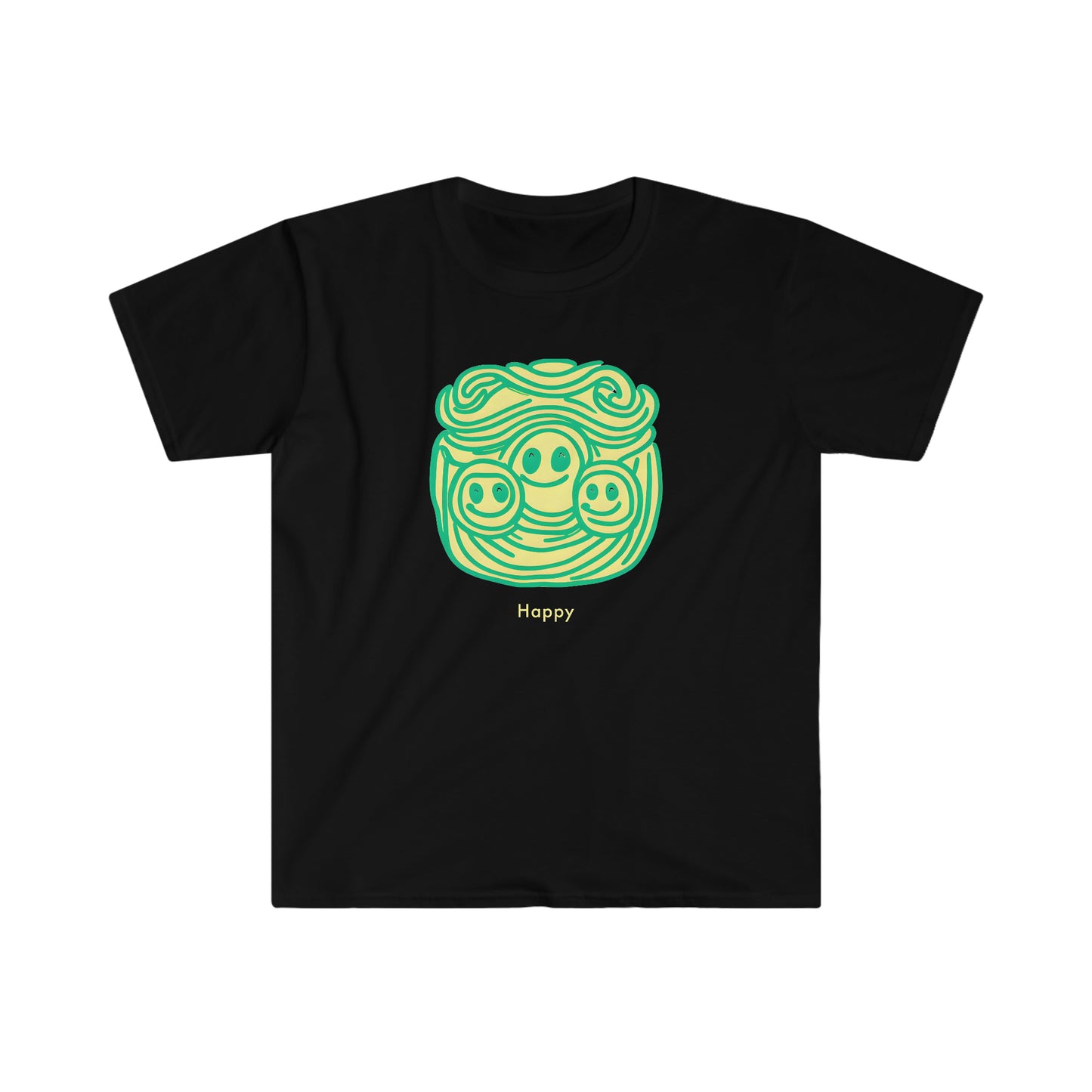 Happy Vibes: Unisex Softstyle T-Shirt