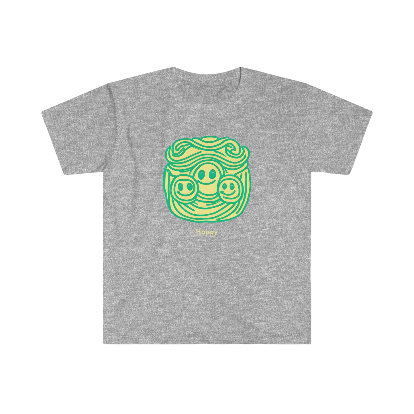 Happy Vibes: Unisex Softstyle T-Shirt