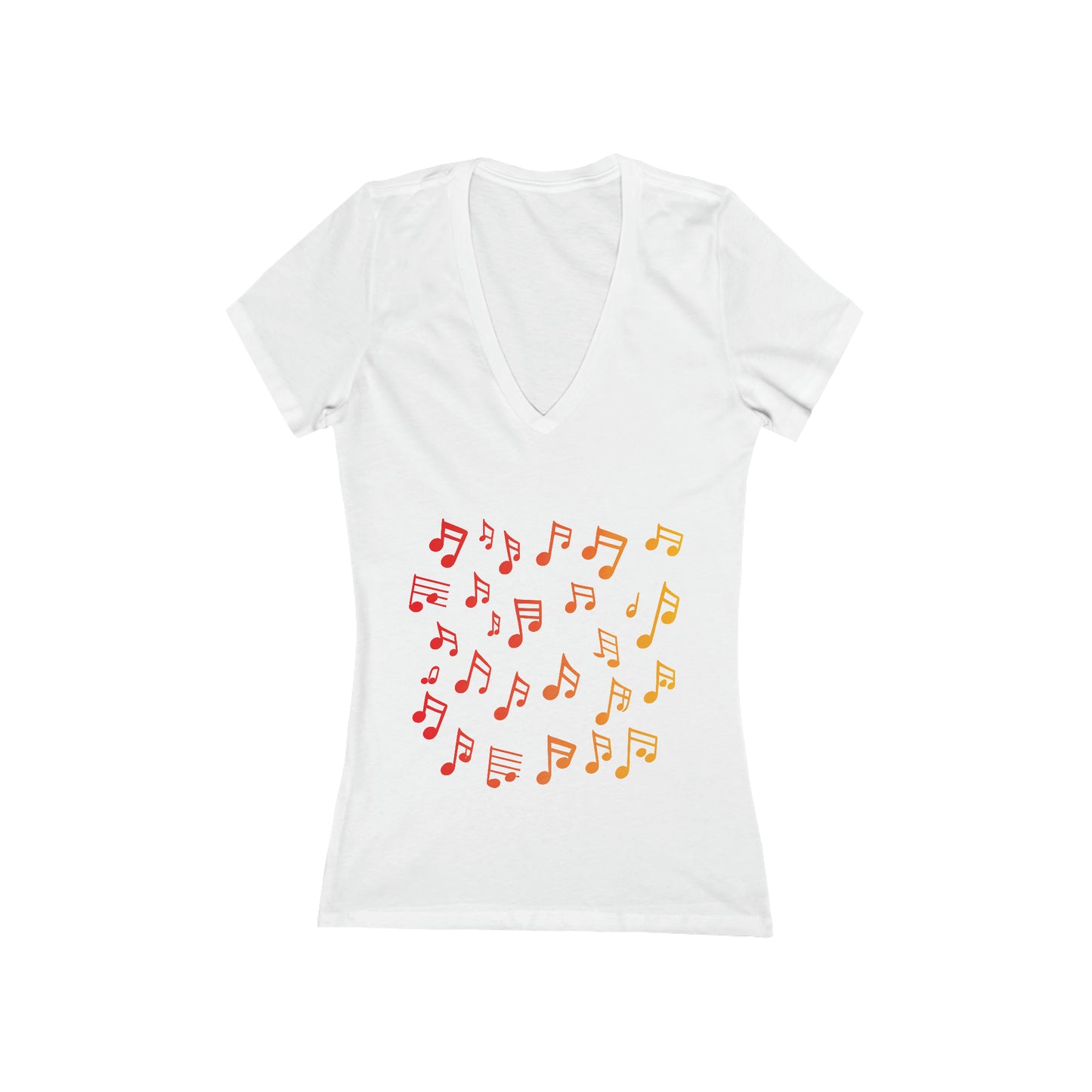Musical Brilliance: Inspire Notes Deep V-Neck Tee