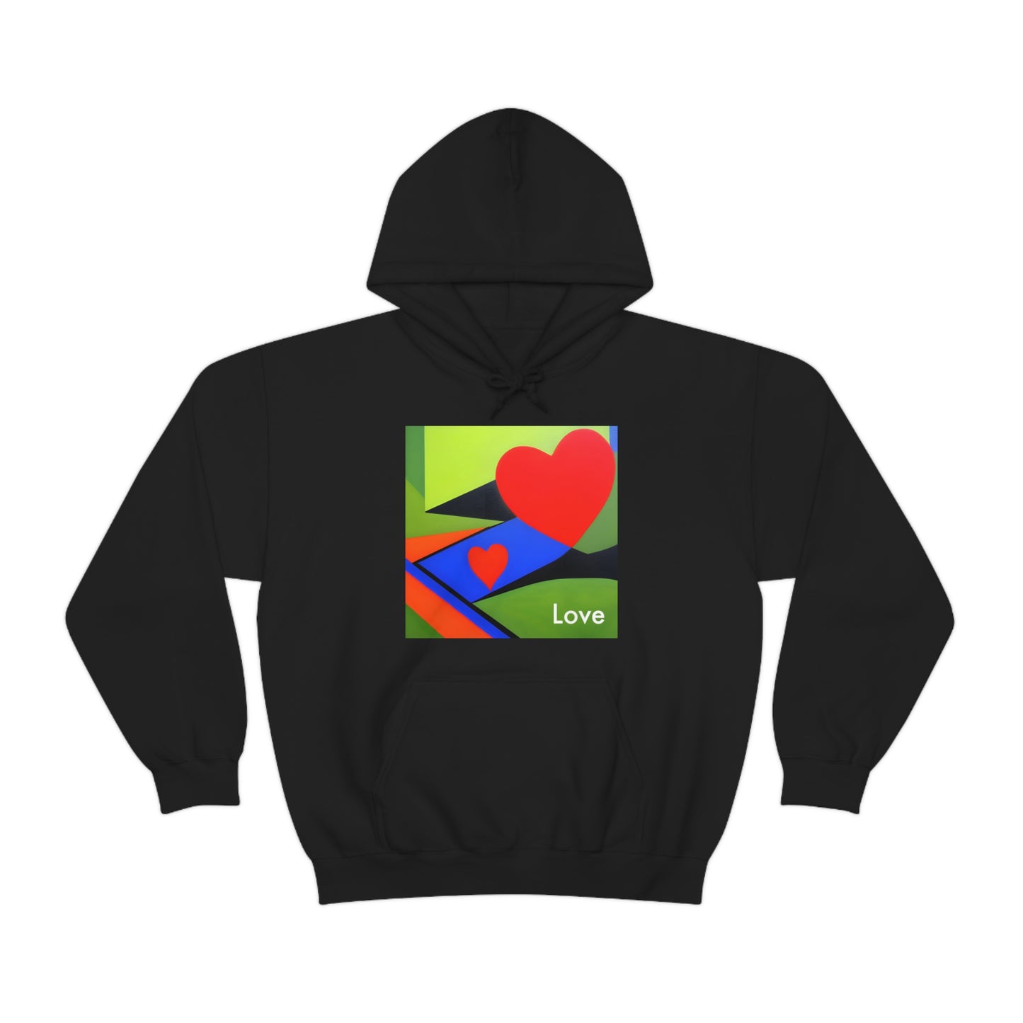 Modern Love Artistry: AI-Inspired Hooded Sweatshirt