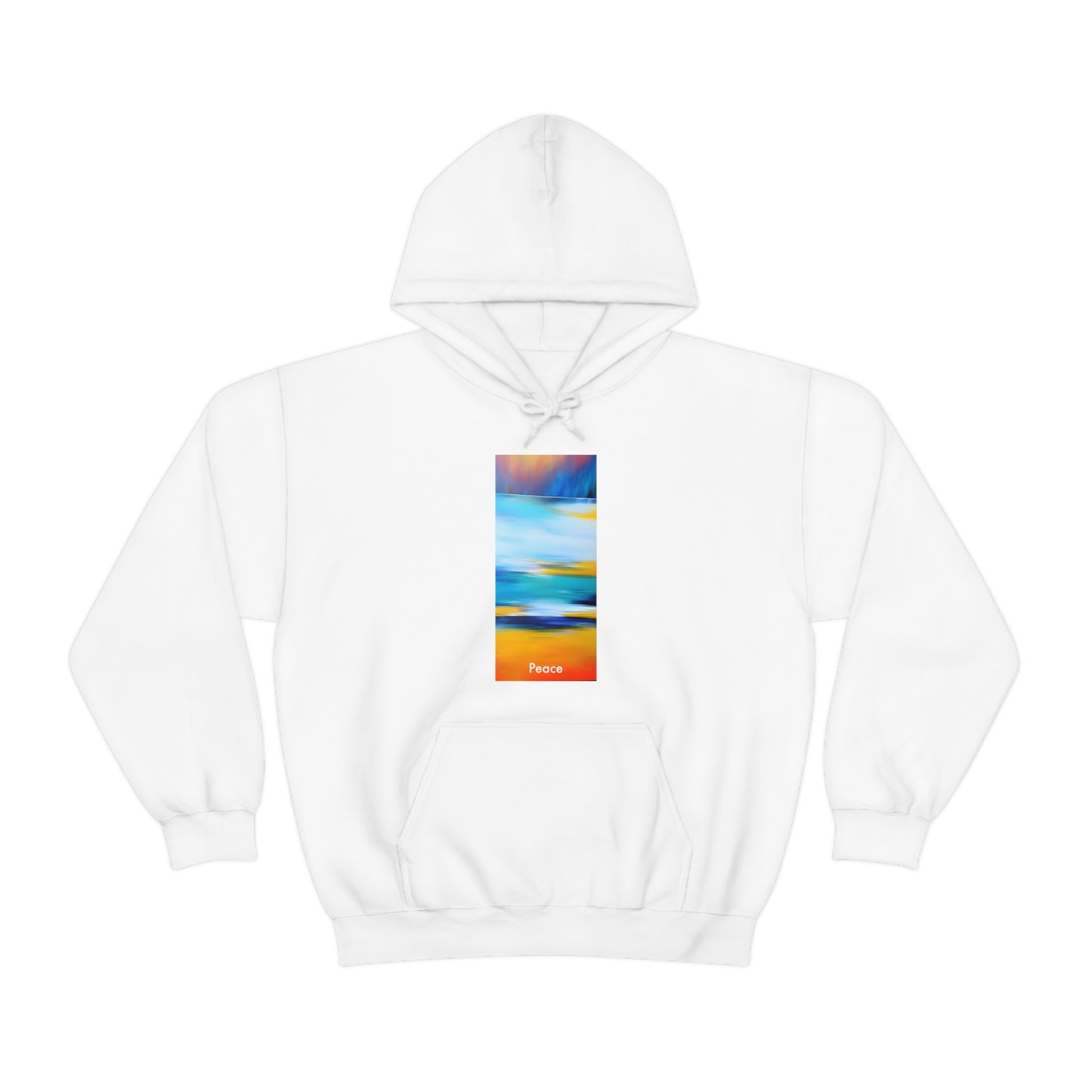 Sunset Serenity: Abstract Peace Unisex Heavy Blend™ Hooded Sweatshirt