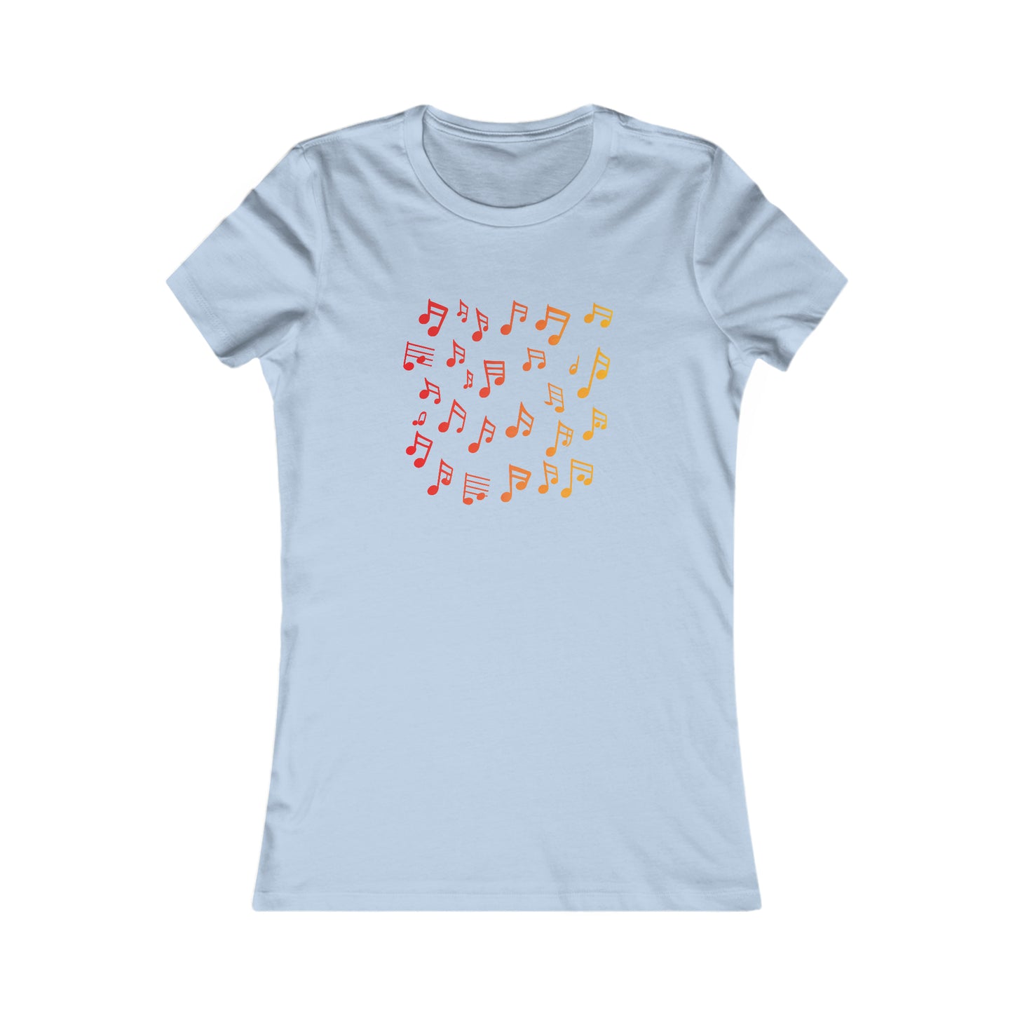 Symphony of Inspiration: Women's Gradient Notes Favorite Tee