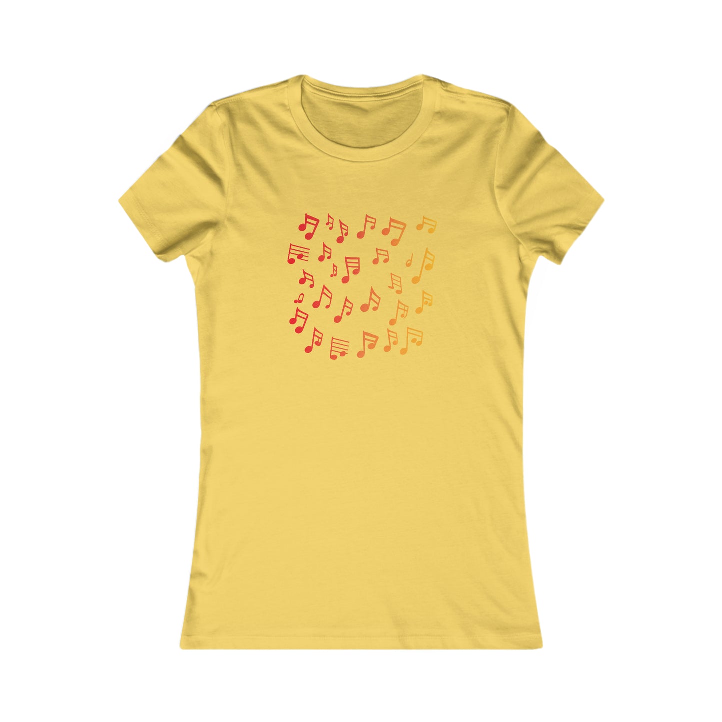Symphony of Inspiration: Women's Gradient Notes Favorite Tee