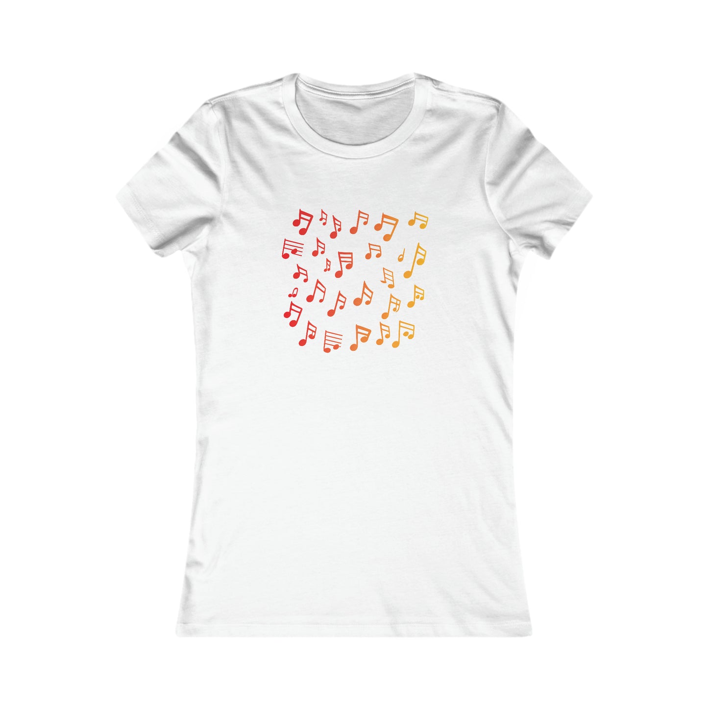 Symphony of Inspiration: Women's Gradient Notes Favorite Tee