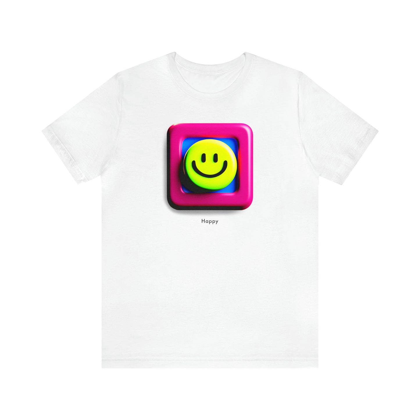 Radiate Joy with our AI-Designed Happy Unisex Tee
