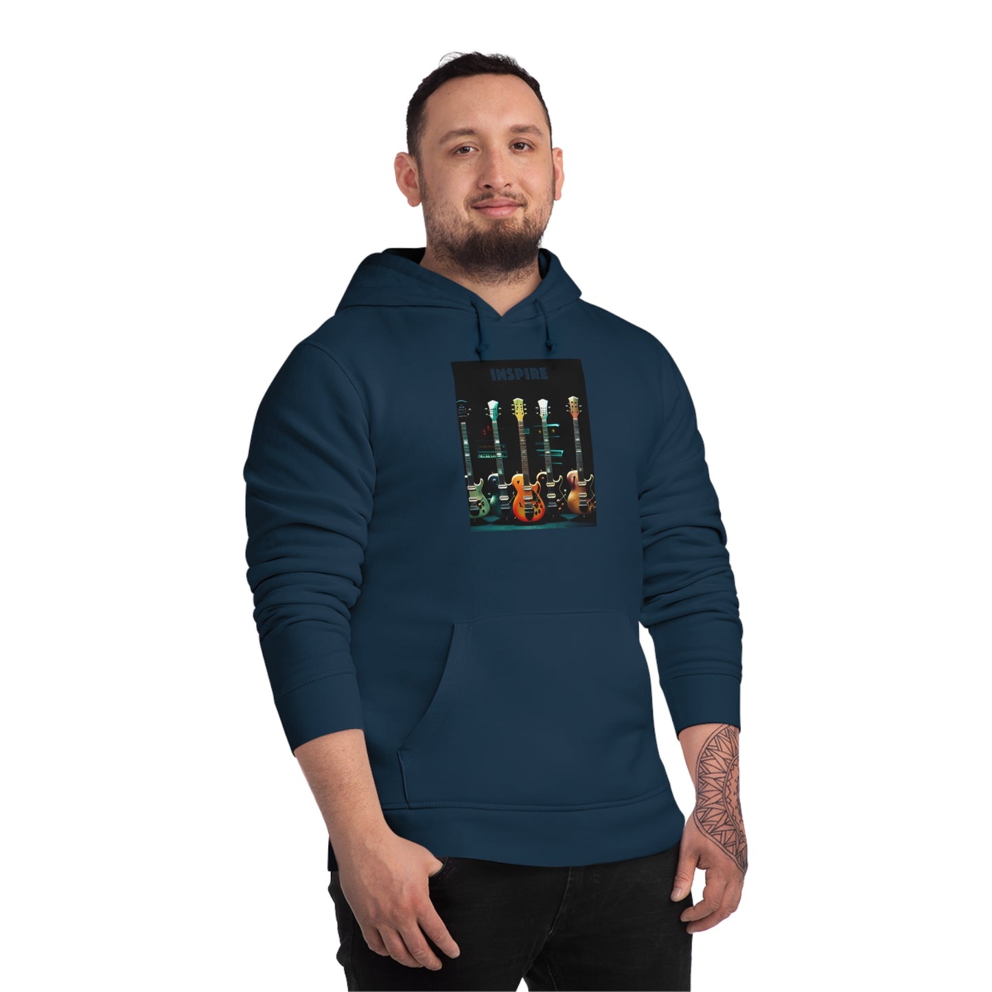 Guitar Serenade: Unisex Inspire Drummer Hoodie