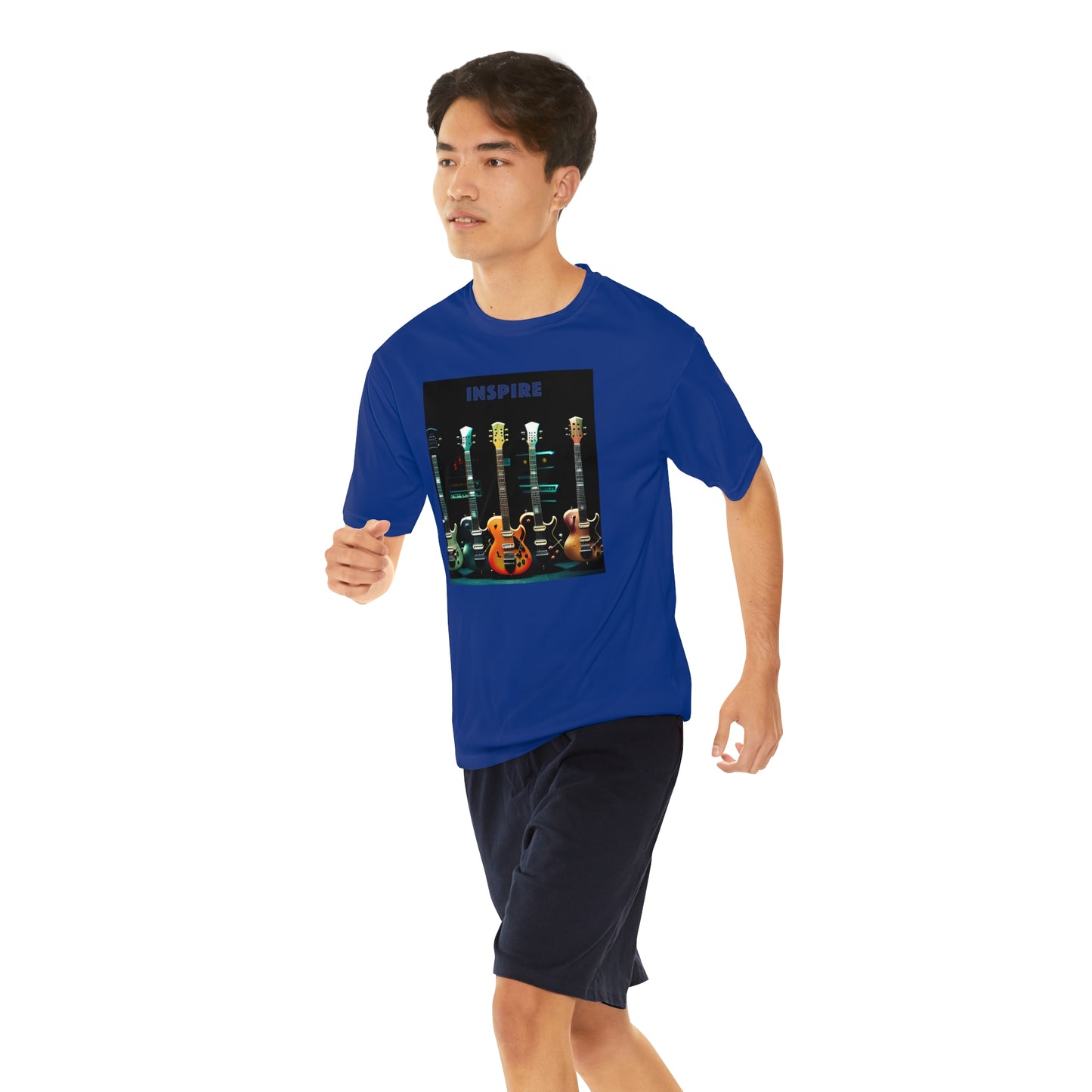Amplify Your Inspiration: Men's Performance Guitar Tee