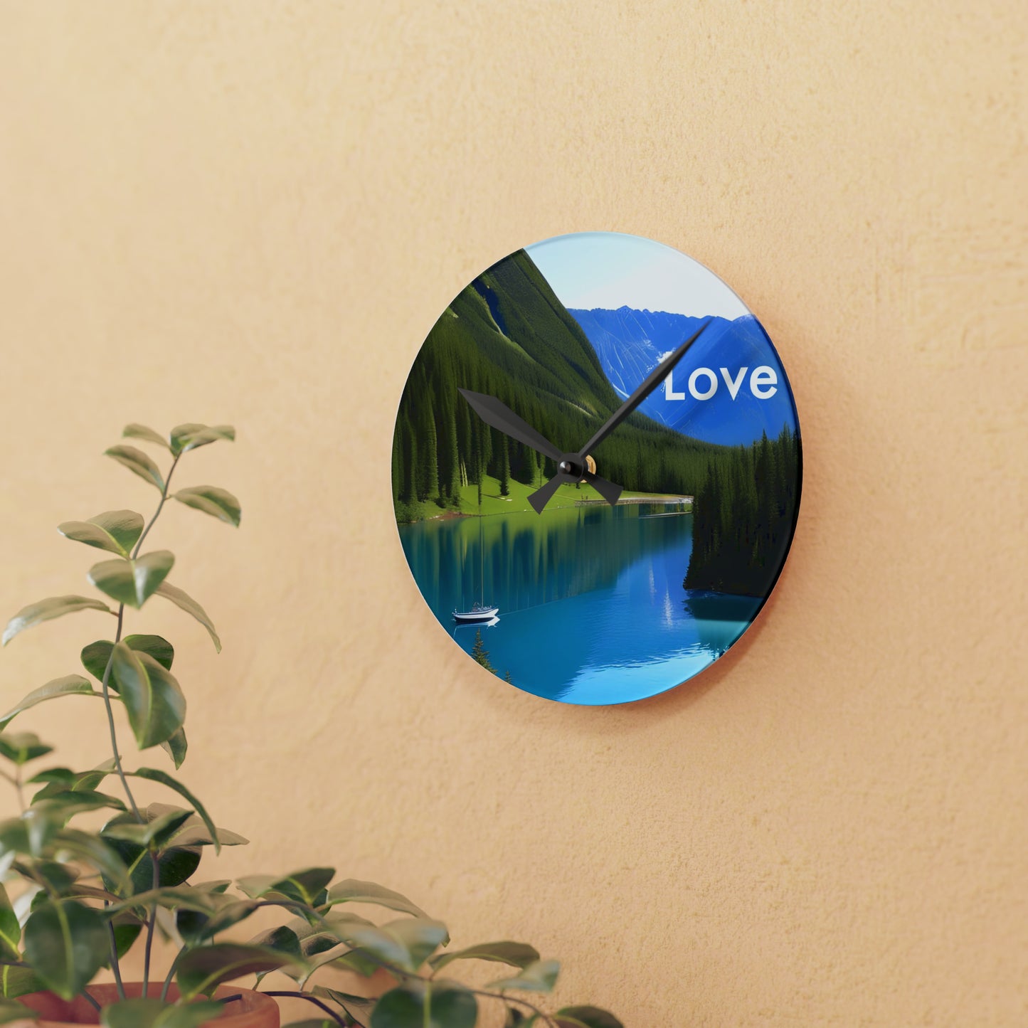 Timeless Love: AI-Generated Acrylic Wall Clock