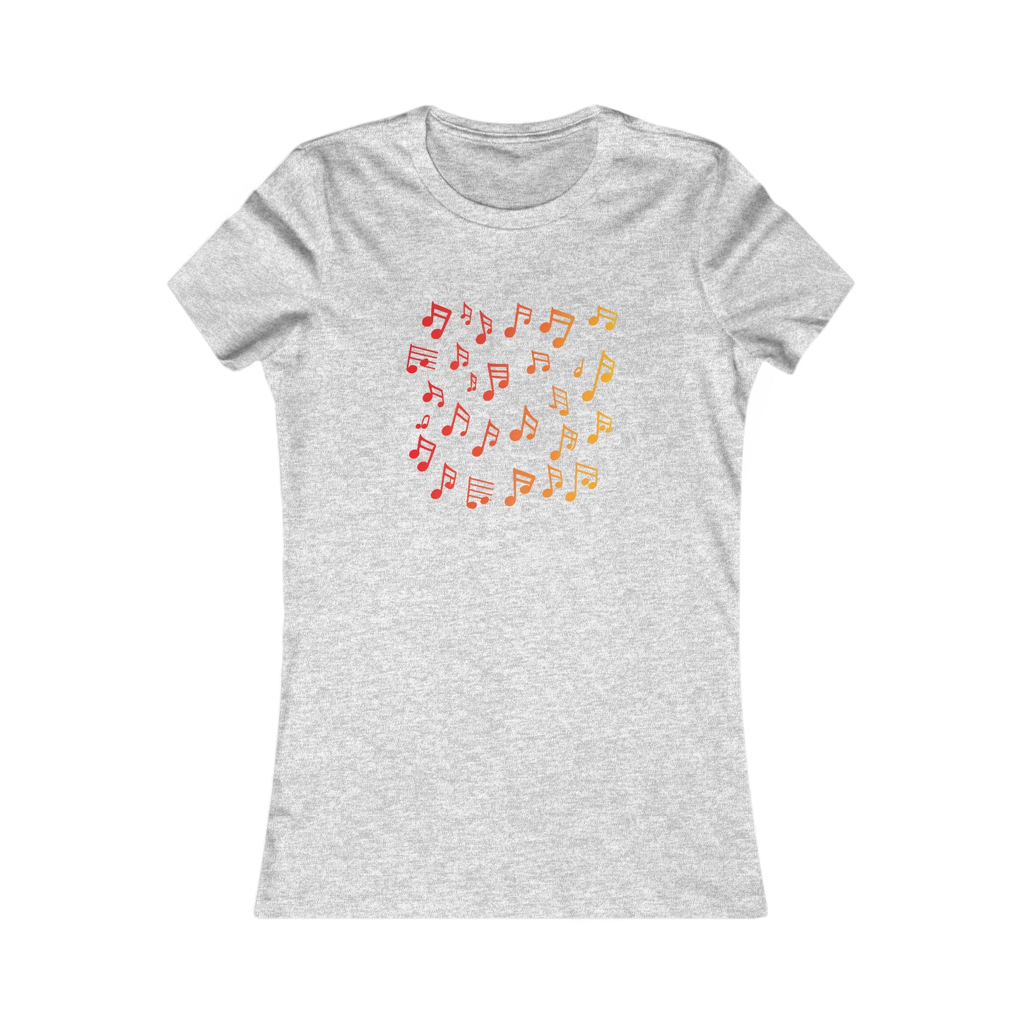 Symphony of Inspiration: Women's Gradient Notes Favorite Tee
